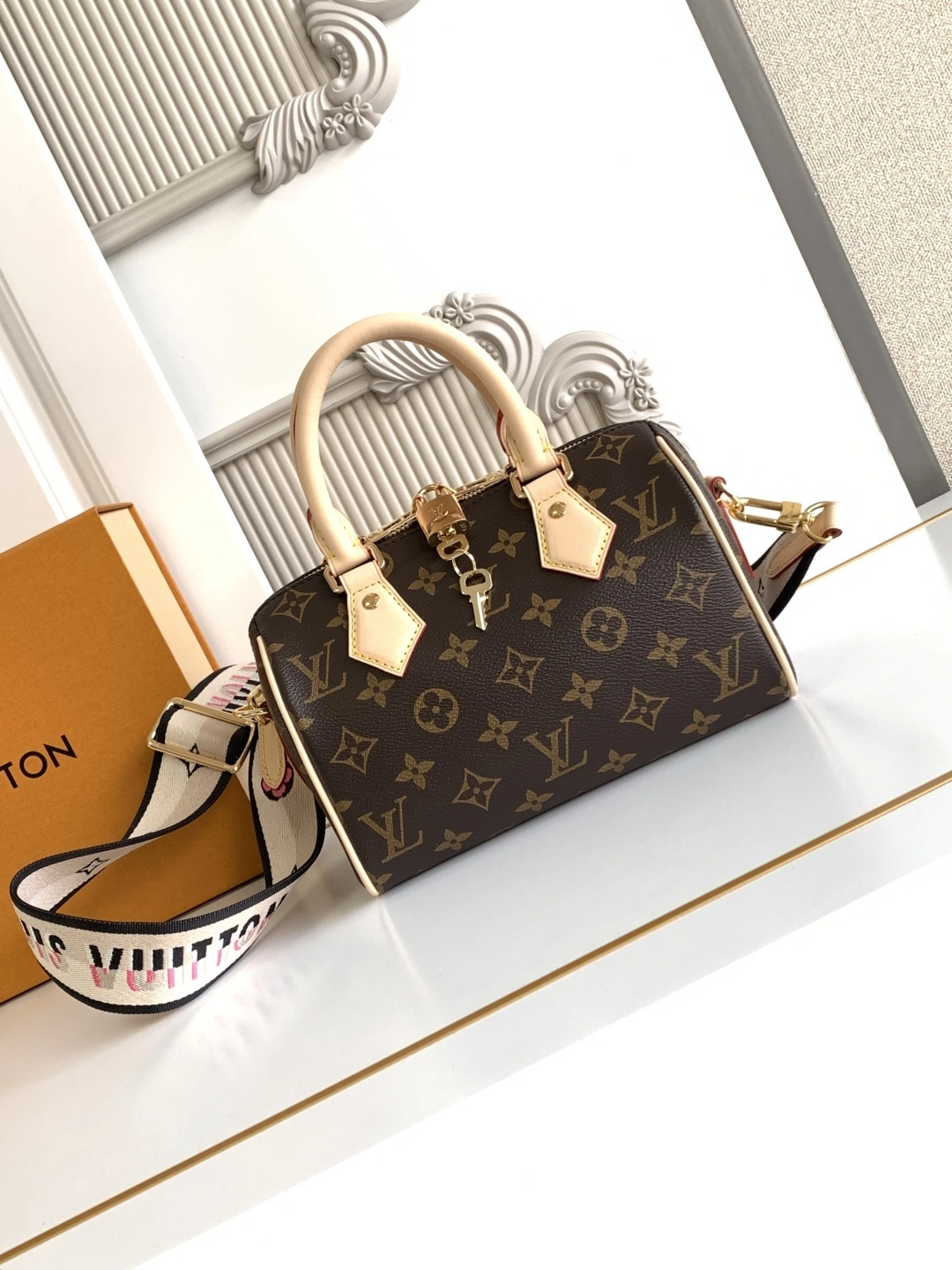 MOMO-- 8V M45957 high quality version cowhide 𝐒𝐩𝐞𝐞𝐝𝐲 𝐁𝐚𝐧𝐝𝐨𝐮𝐥𝐢è𝐫𝐞 𝟐𝟎 item:E-B177I2033