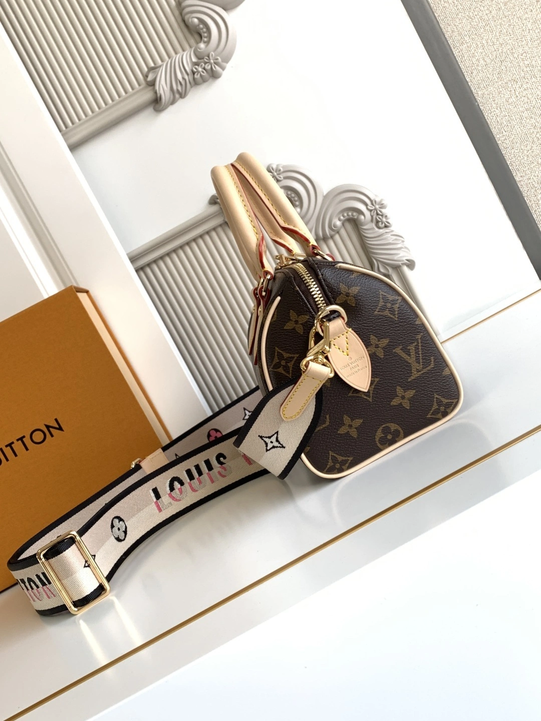 MOMO-- 8V M45957 high quality version cowhide 𝐒𝐩𝐞𝐞𝐝𝐲 𝐁𝐚𝐧𝐝𝐨𝐮𝐥𝐢è𝐫𝐞 𝟐𝟎 item:E-B177I2033