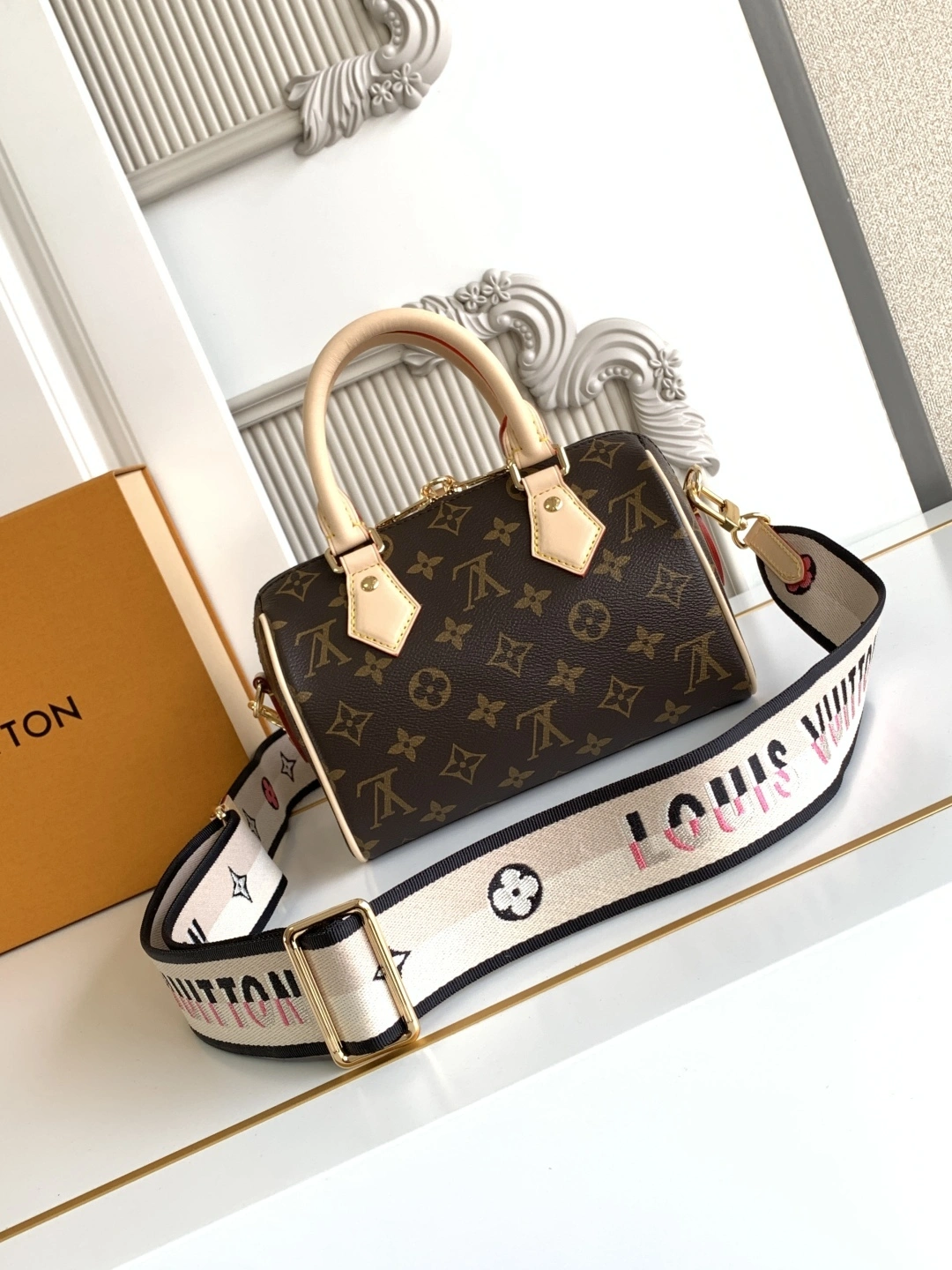 MOMO-- 8V M45957 high quality version cowhide 𝐒𝐩𝐞𝐞𝐝𝐲 𝐁𝐚𝐧𝐝𝐨𝐮𝐥𝐢è𝐫𝐞 𝟐𝟎 item:E-B177I2033