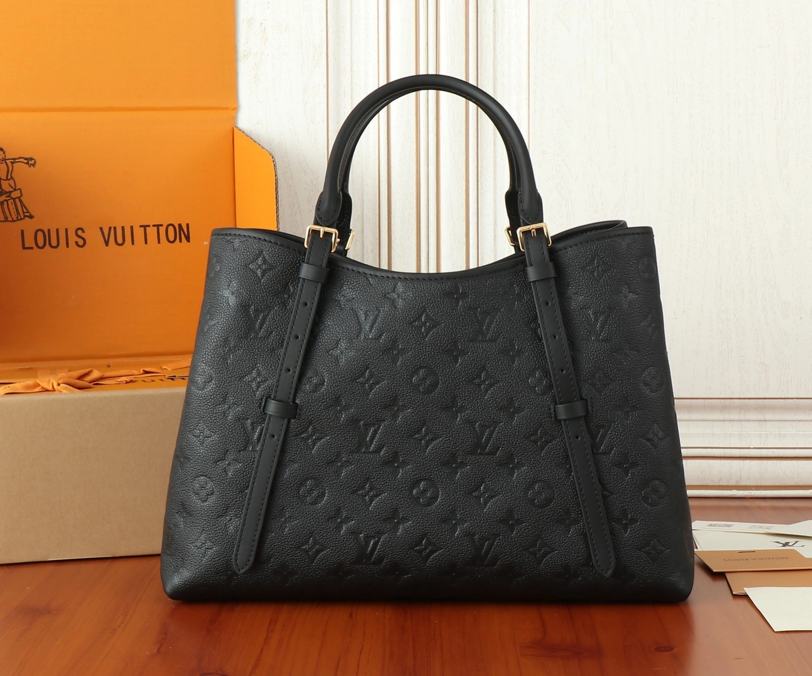 MOMO-- 8V M47185 high quality version babylone tote cowhide item:D-B000J0835