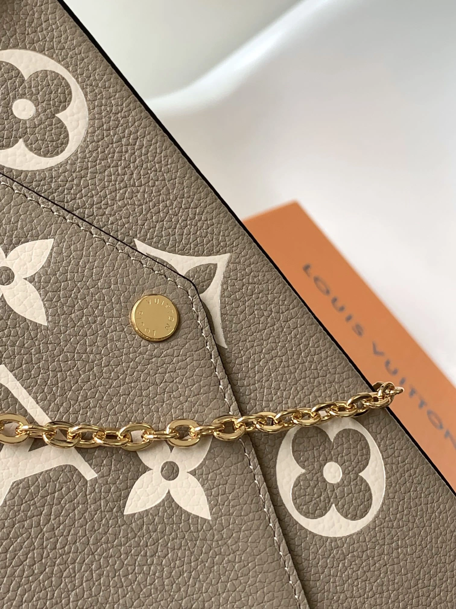 MOMO-- 8V M69977 high quality version Pochette Félicie cowhide item:F-B000A1405