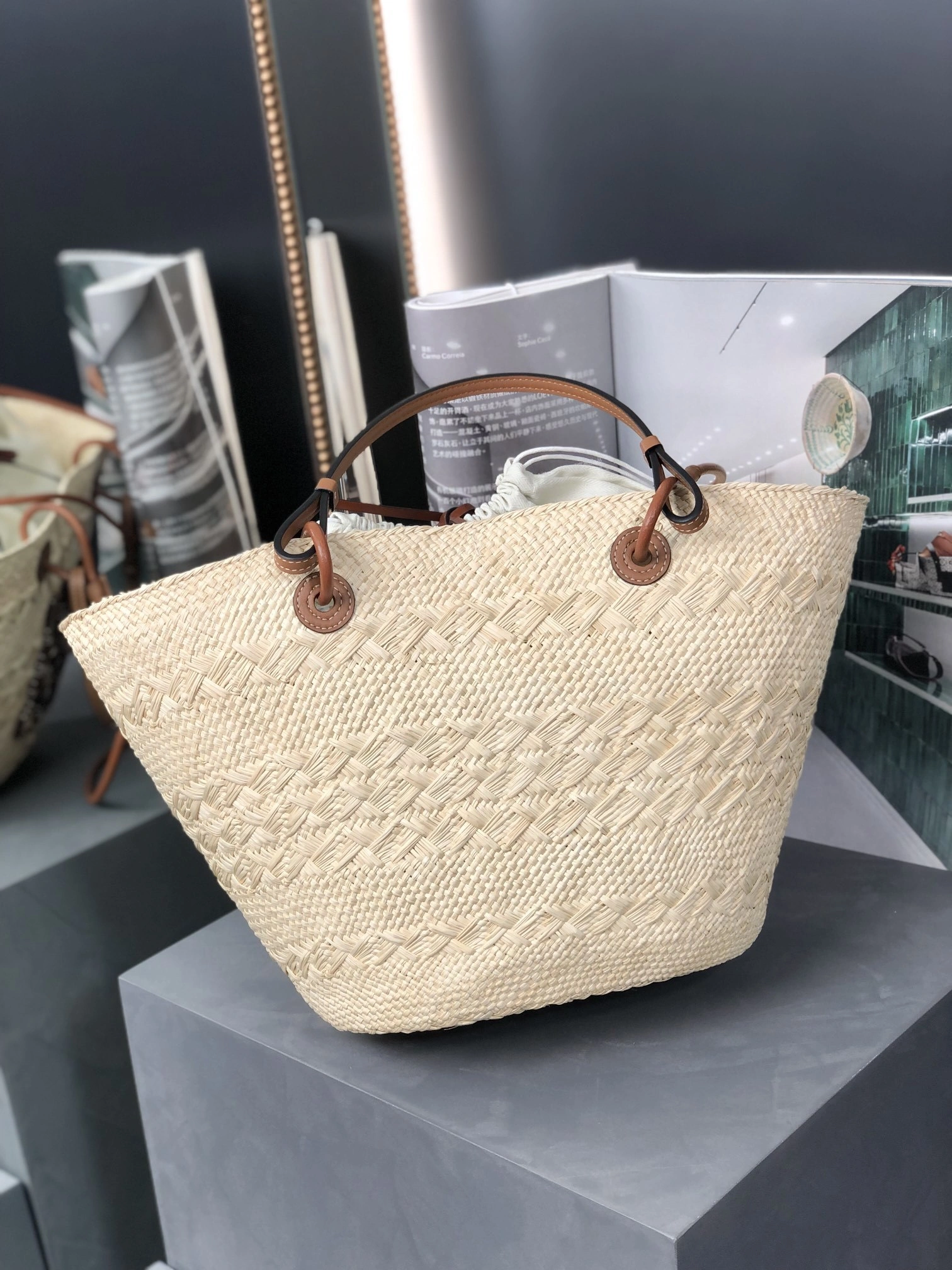 MOMO-- 8o5w5 A223T43X02-2435 high quality version 𝑨𝒏𝒂𝒈𝒓𝒂𝒎 𝑩𝒂𝒔𝒌𝒆𝒕 cowhide item:E-B432I1821