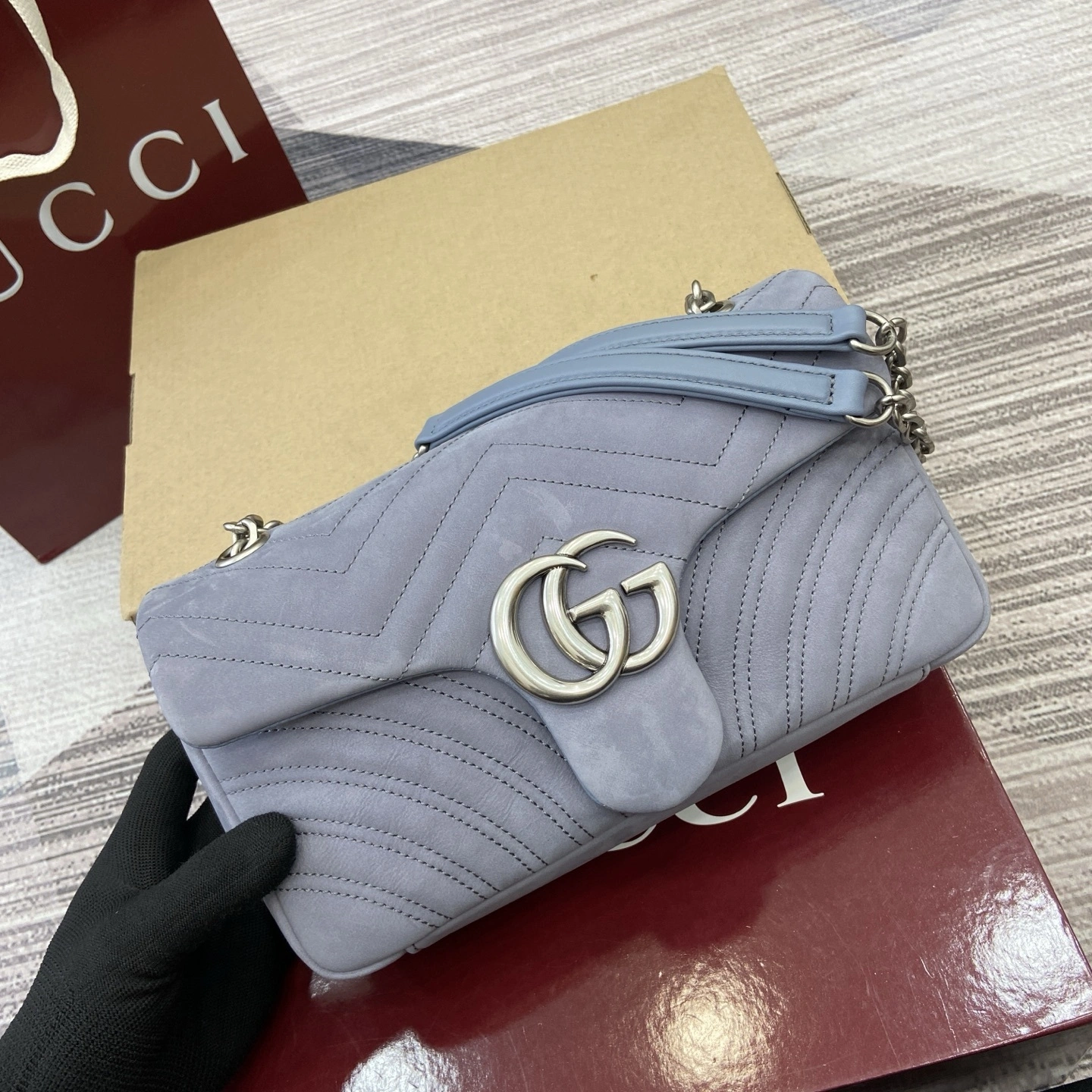 MOMO--6u33i 837267-AAE37-1602 high quality version GG Marmont item:E-B815K2837