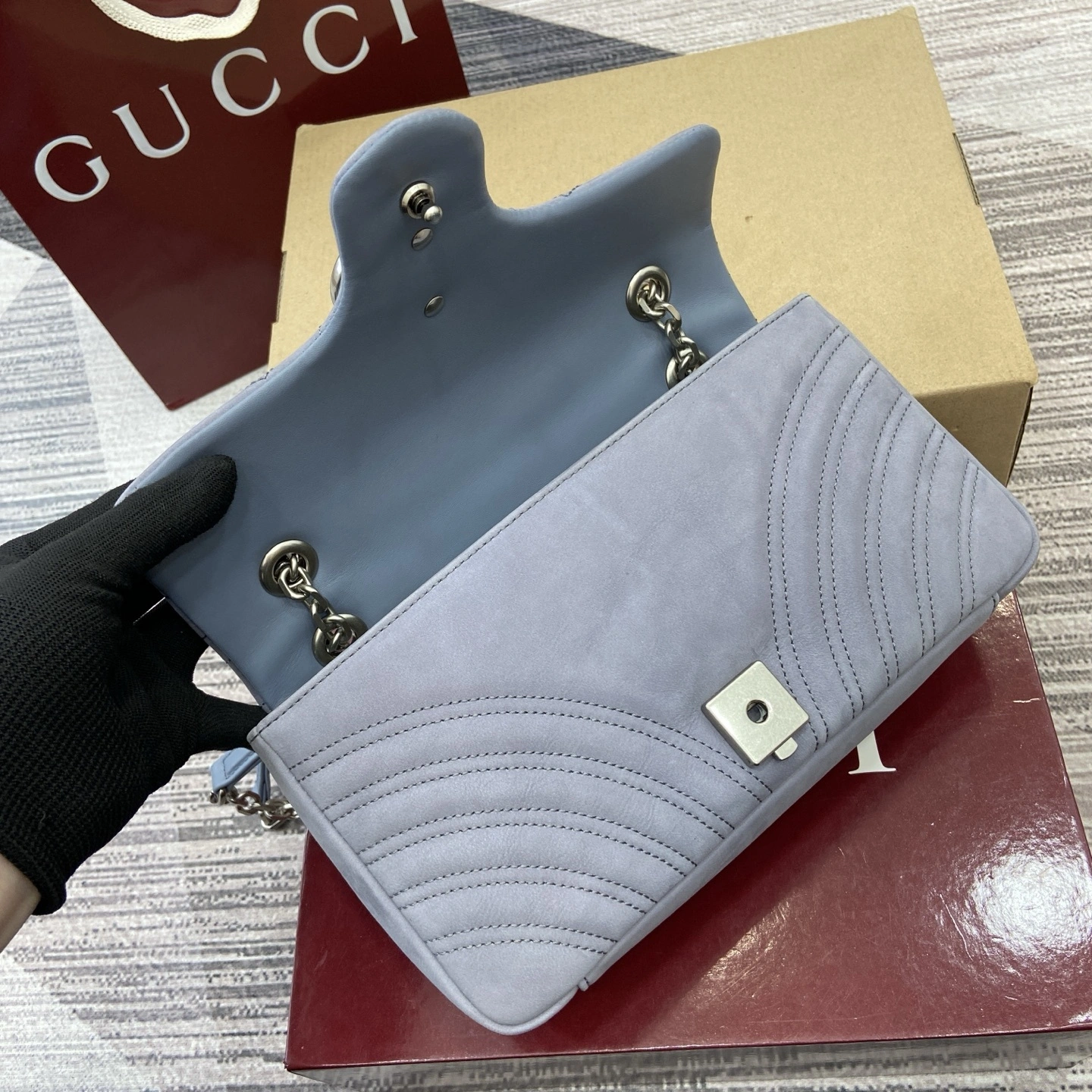 MOMO--6u33i 837267-AAE37-1602 high quality version GG Marmont item:E-B815K2837