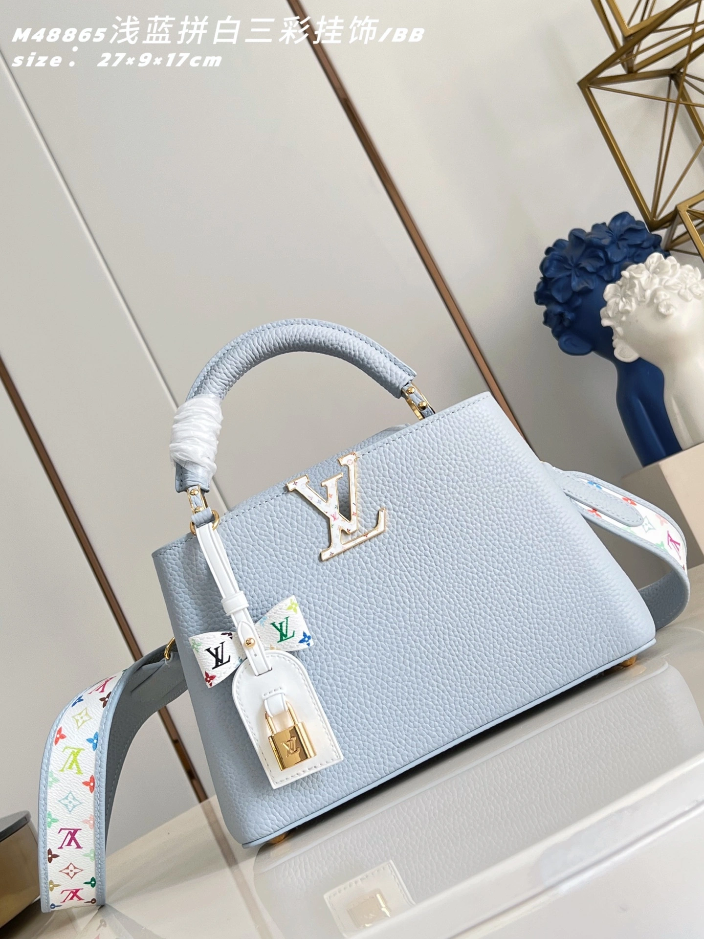 MOMO--8V M27638 high quality version Capucines BB cowhide item:F-B000A0924