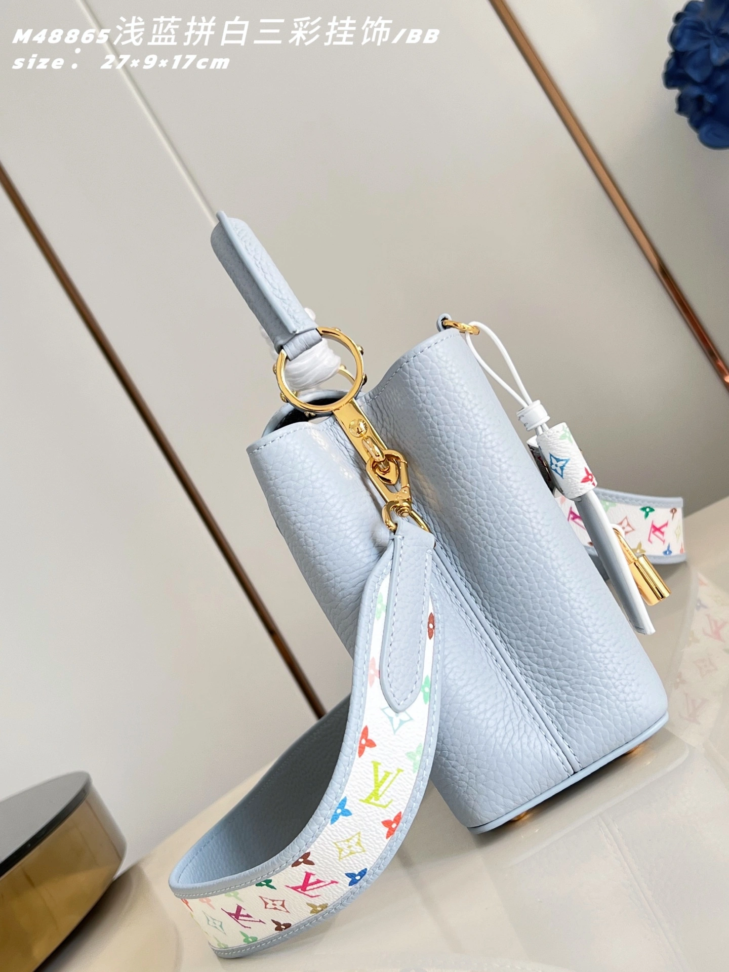 MOMO--8V M27638 high quality version Capucines BB cowhide item:F-B000A0924