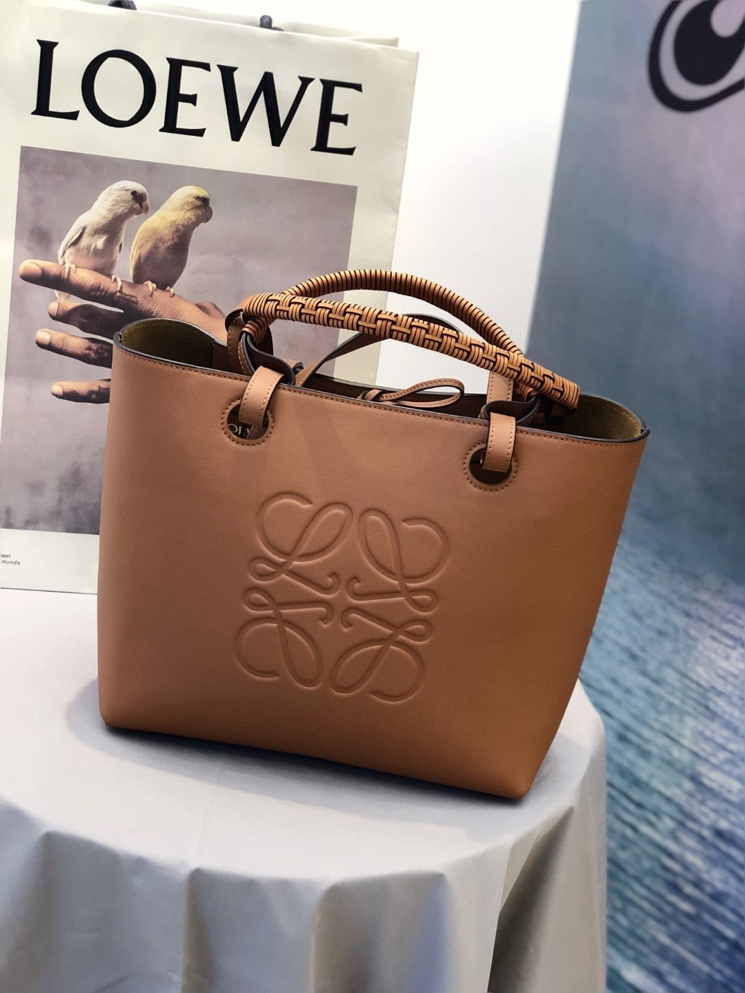 MOMO- A657T23X02 cowhide Anagram Tote item : B-B000C0953