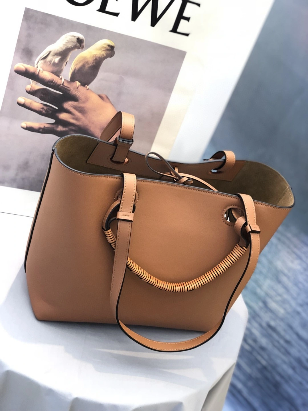 MOMO- A657T23X02 cowhide Anagram Tote item : B-B000C0953