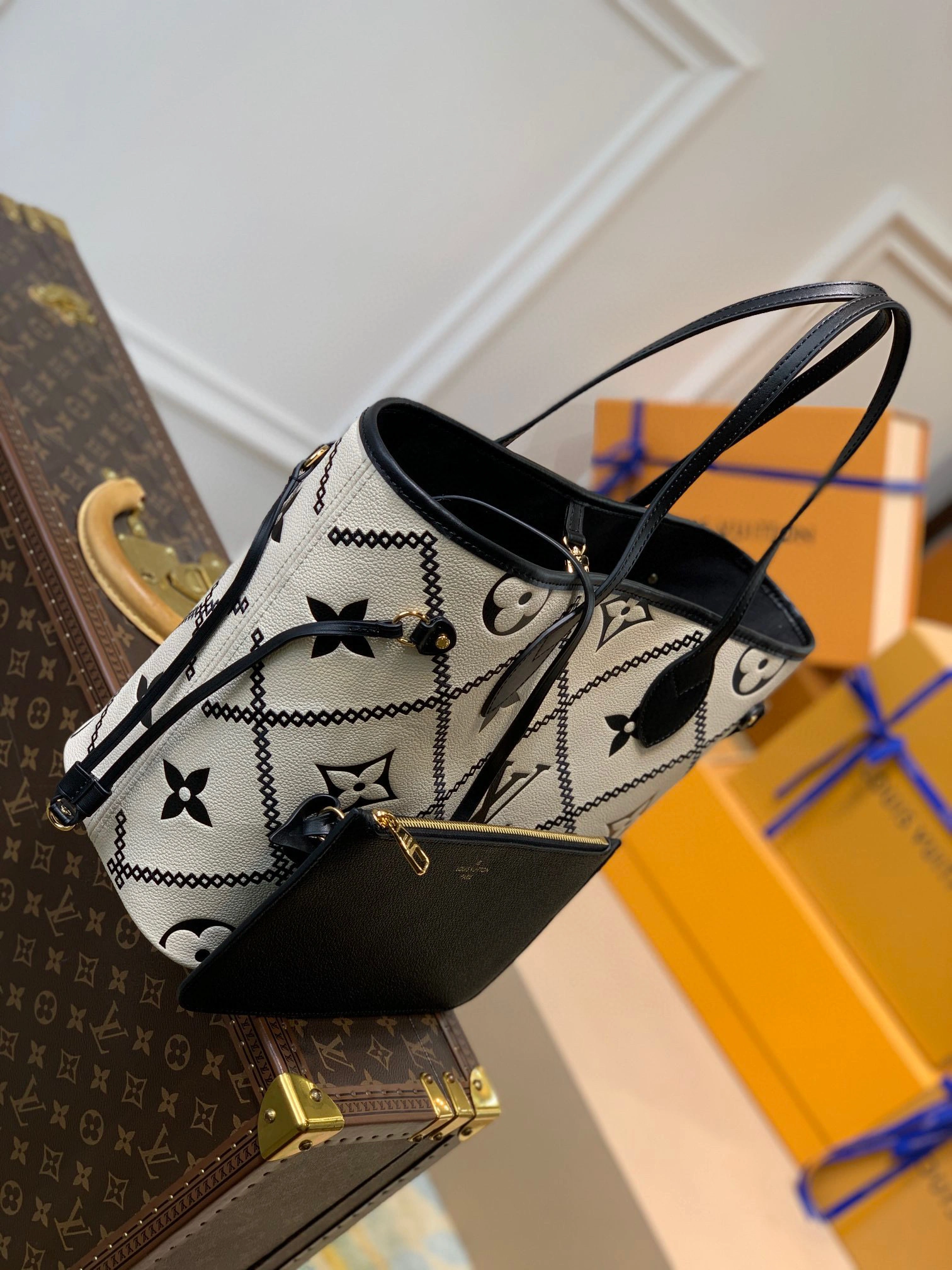 &MOMO- M46039 2022 Neverfull Monogram Empreinte item：B-B000E2223C