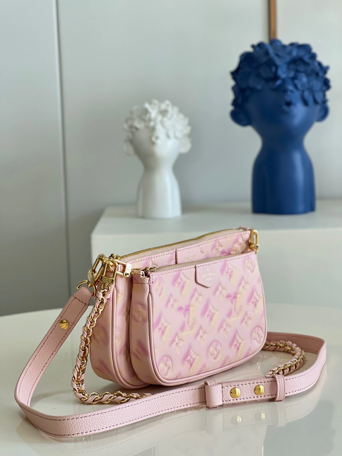 MOMO- M46093 Multi Pochette Accessoires Monogram Empreinte item：B-B000F3015C