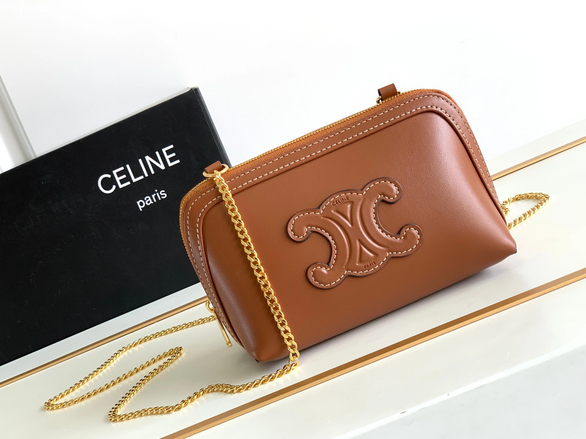 MOMO- high quality version 10E383DR8-04LU TRIOMPHE calfskin item：B-B564J3024C