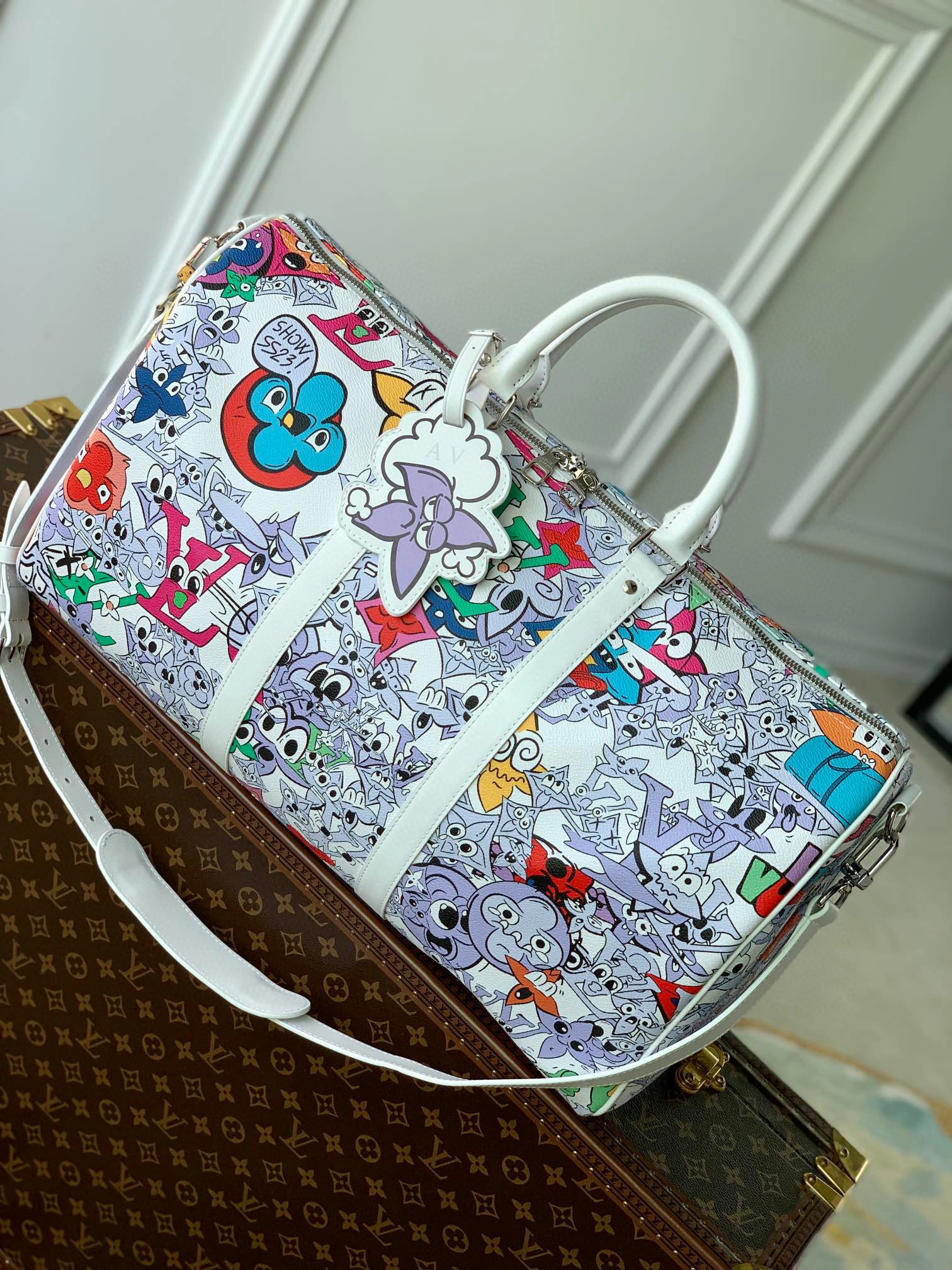 MOMO- high quality version M21863 KEEPALL BANDOULIÈRE 50 item：C-B000A1411C
