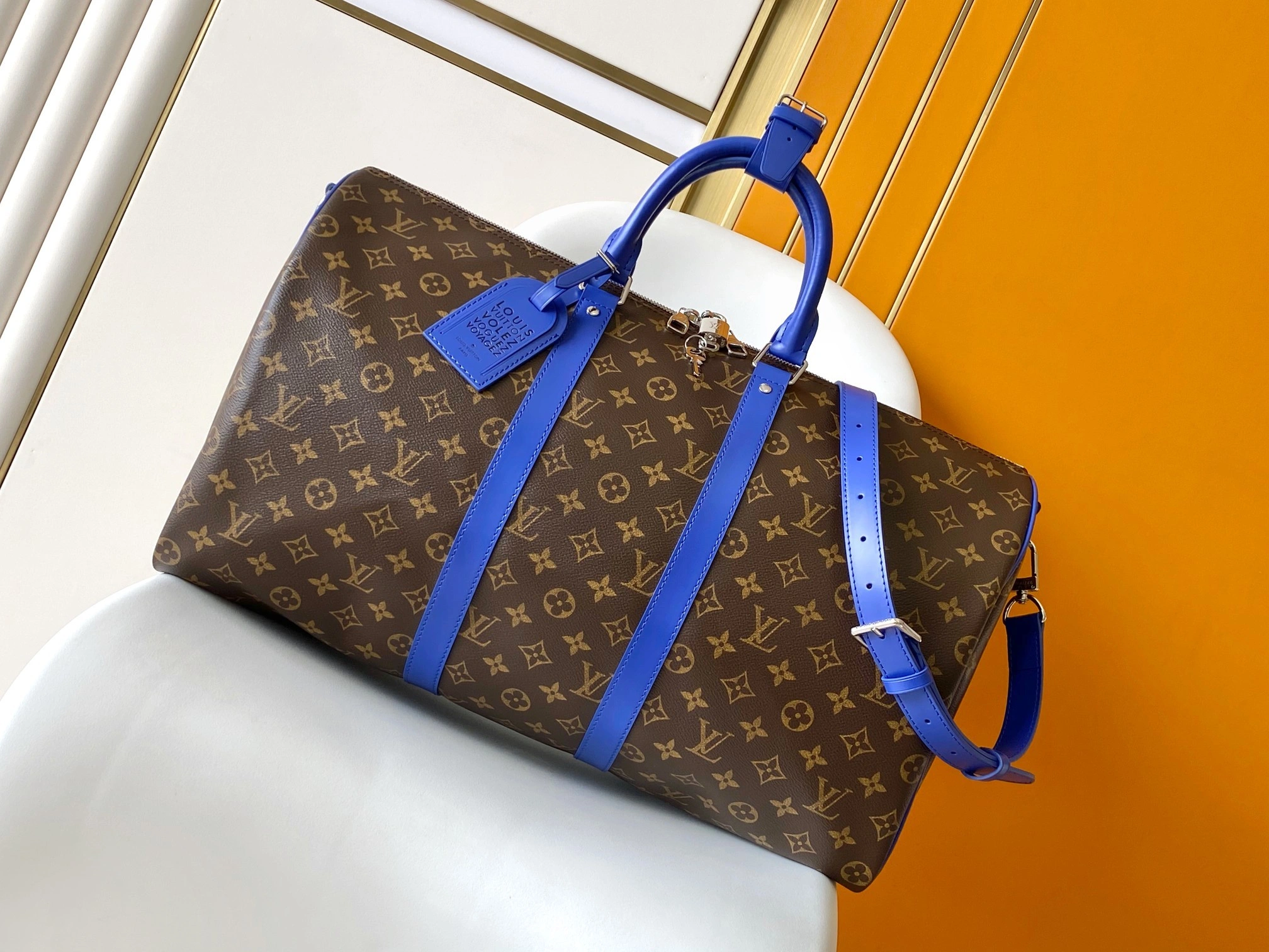 MOMO-- 8V M12633 high quality version Keepall Bandoulière 50 cowhide item:E-B000I1006