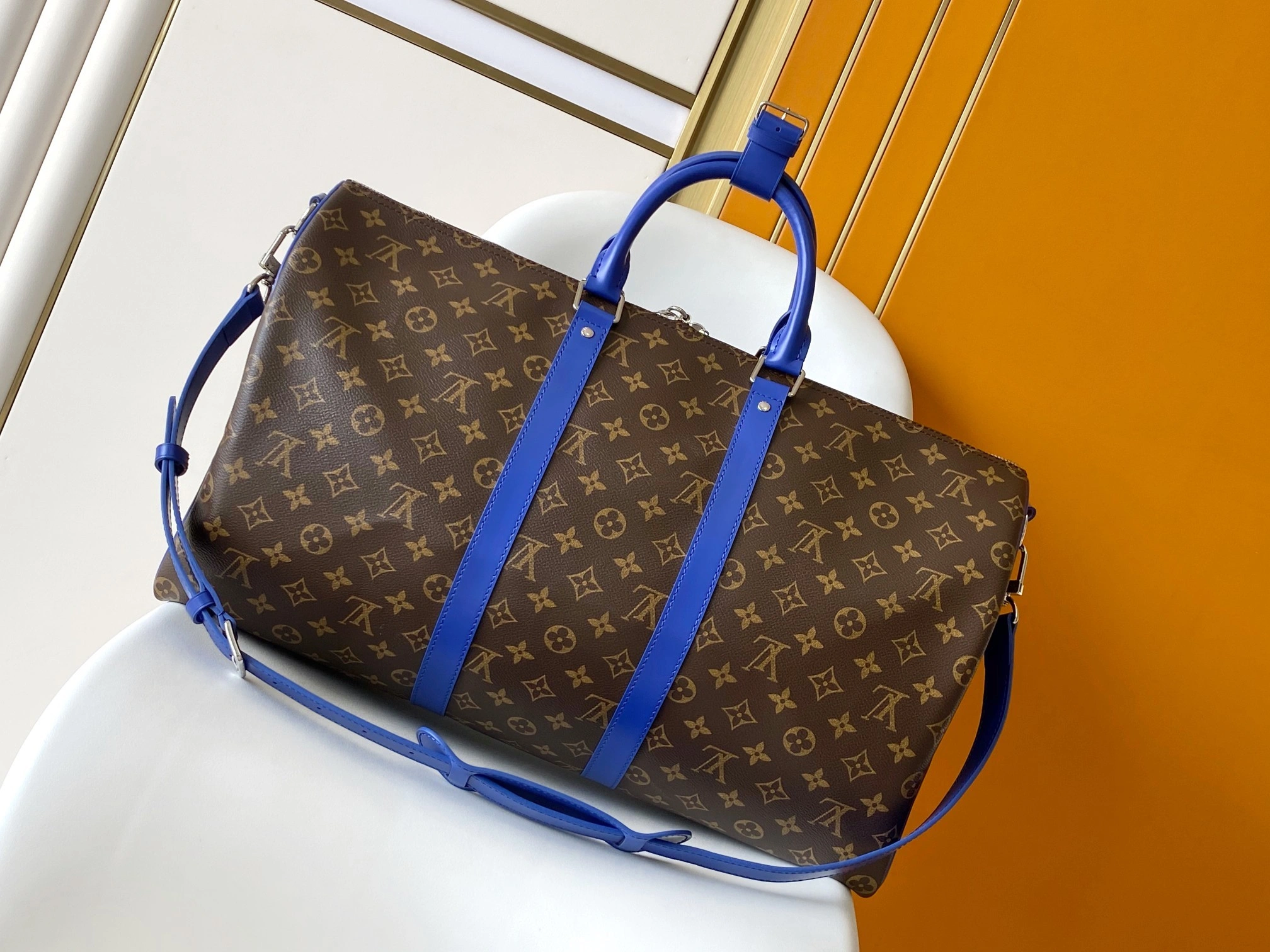 MOMO-- 8V M12633 high quality version Keepall Bandoulière 50 cowhide item:E-B000I1006