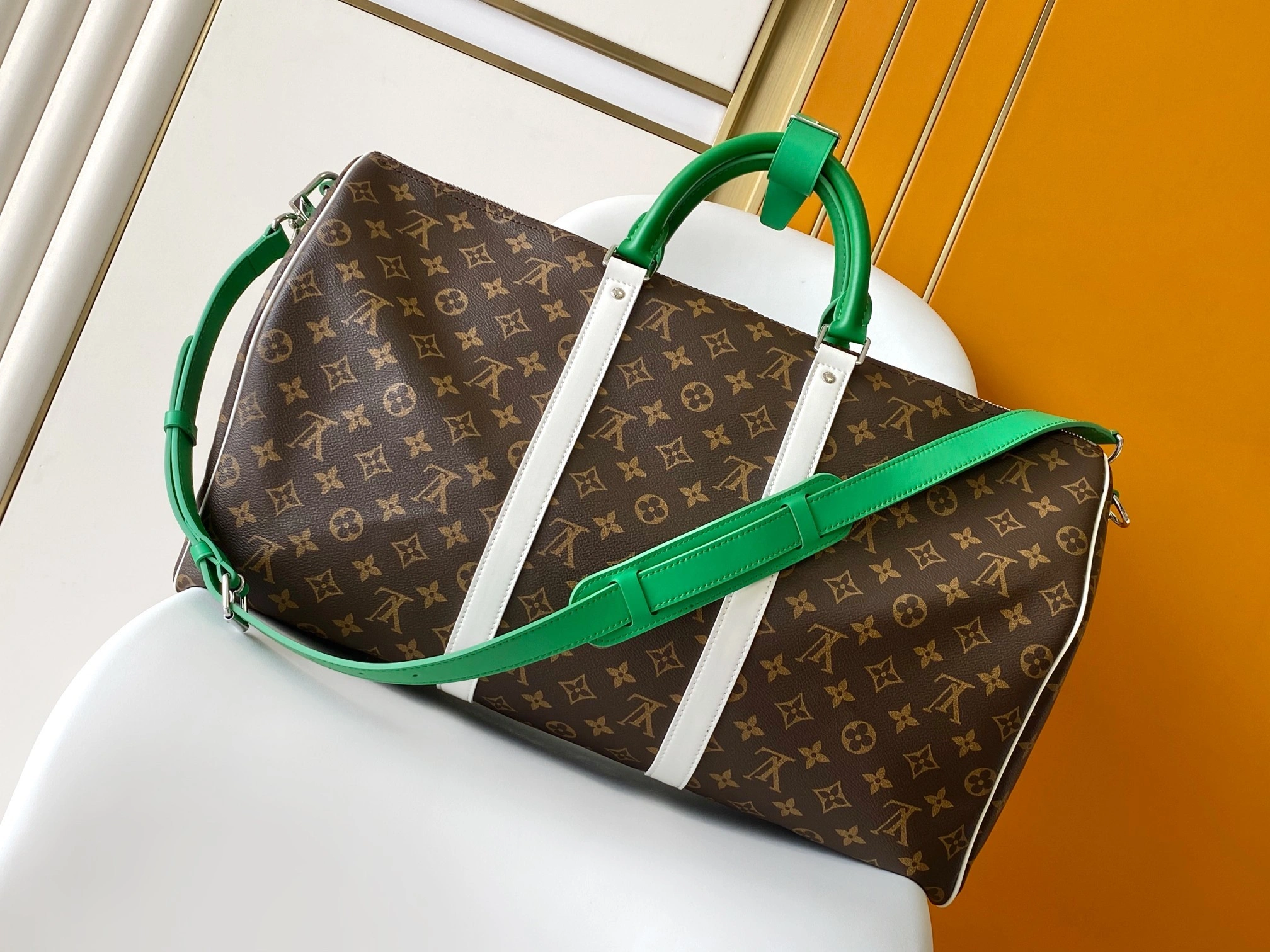 MOMO-- 8V M13926 high quality version Keepall Bandoulière 50 cowhide item:E-B000H2756
