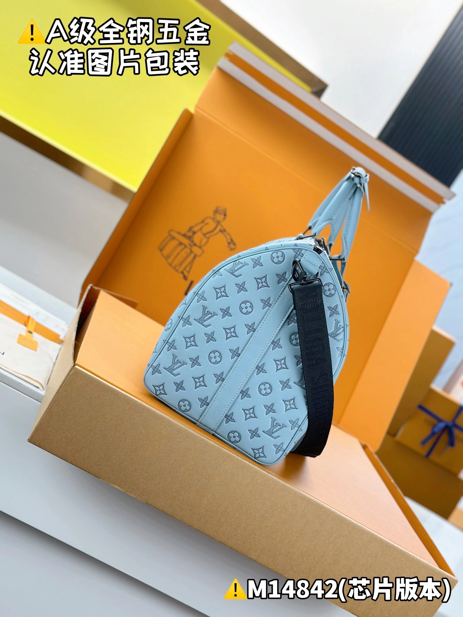 MOMO-- 8V M14842 high quality version Keepall Bandoulière 50 cowhide item:E-B177I1004