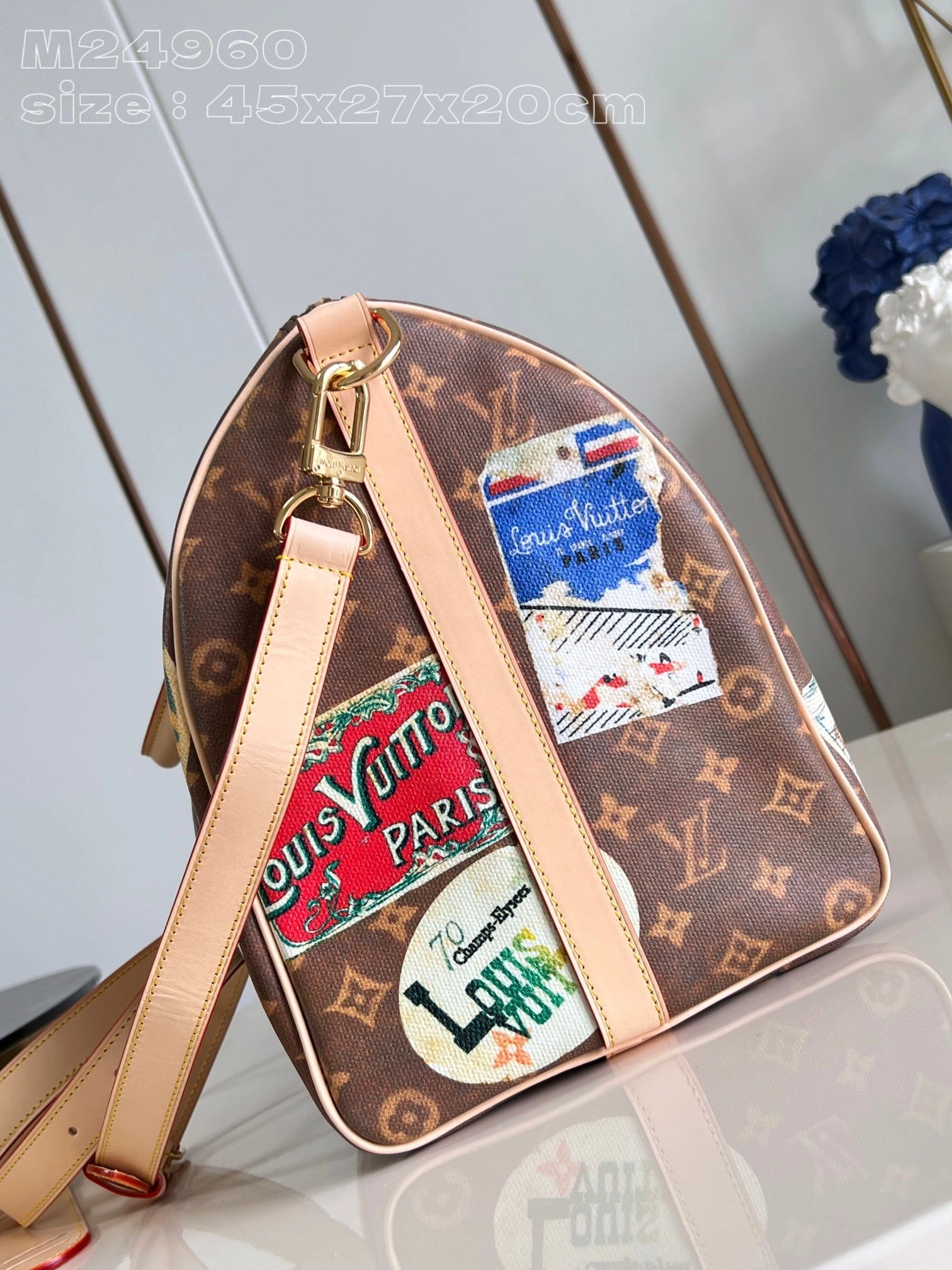 &MOMO-- 8V M24960 high quality version Keepall Bandoulière 45 cowhide item:E-B574A1772