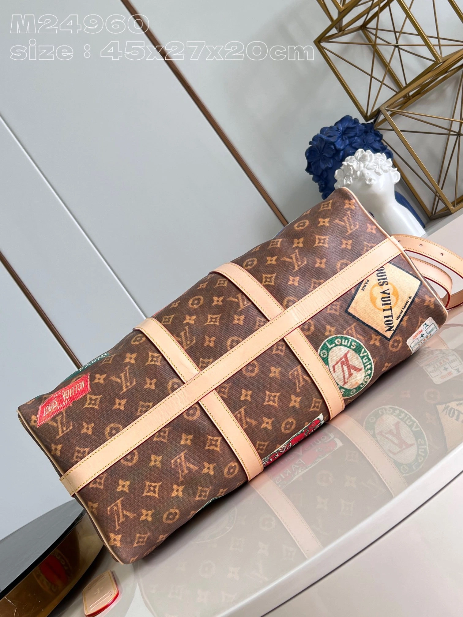 &MOMO-- 8V M24960 high quality version Keepall Bandoulière 45 cowhide item:E-B574A1772