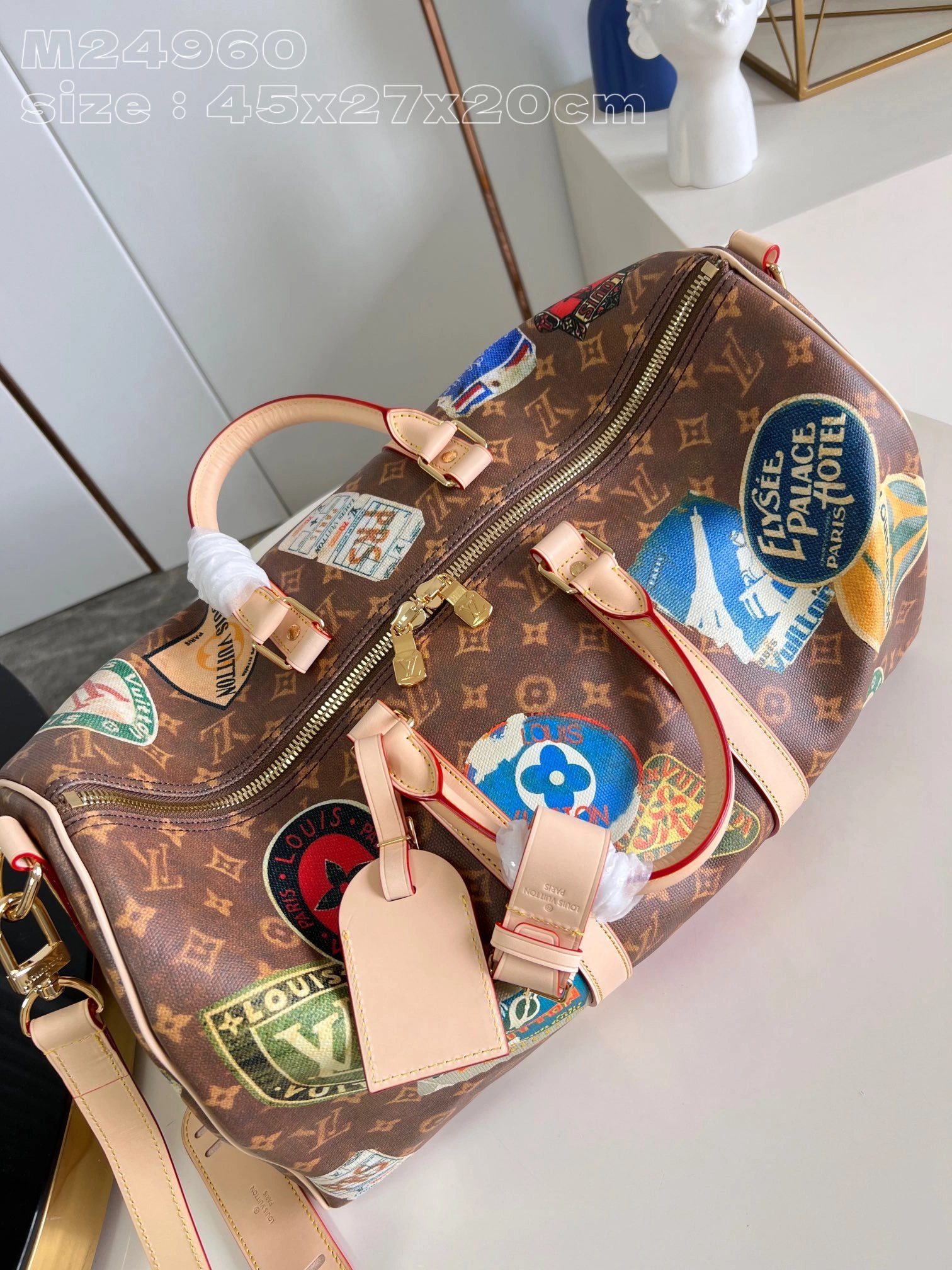 &MOMO-- 8V M24960 high quality version Keepall Bandoulière 45 cowhide item:E-B574A1772