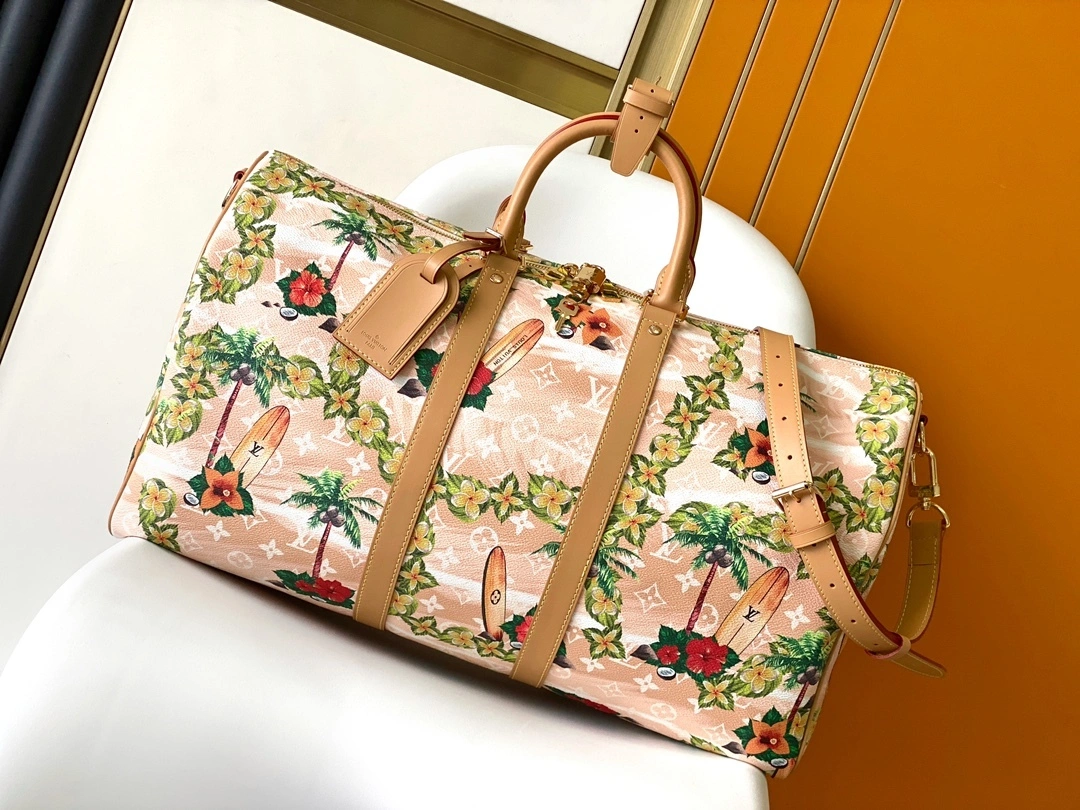 MOMO-- 8V M25002 high quality version Keepall Bandoulière 50 cowhide item:E-B225A1722