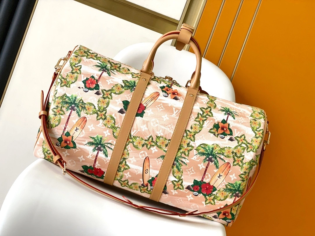 MOMO-- 8V M25002 high quality version Keepall Bandoulière 50 cowhide item:E-B225A1722
