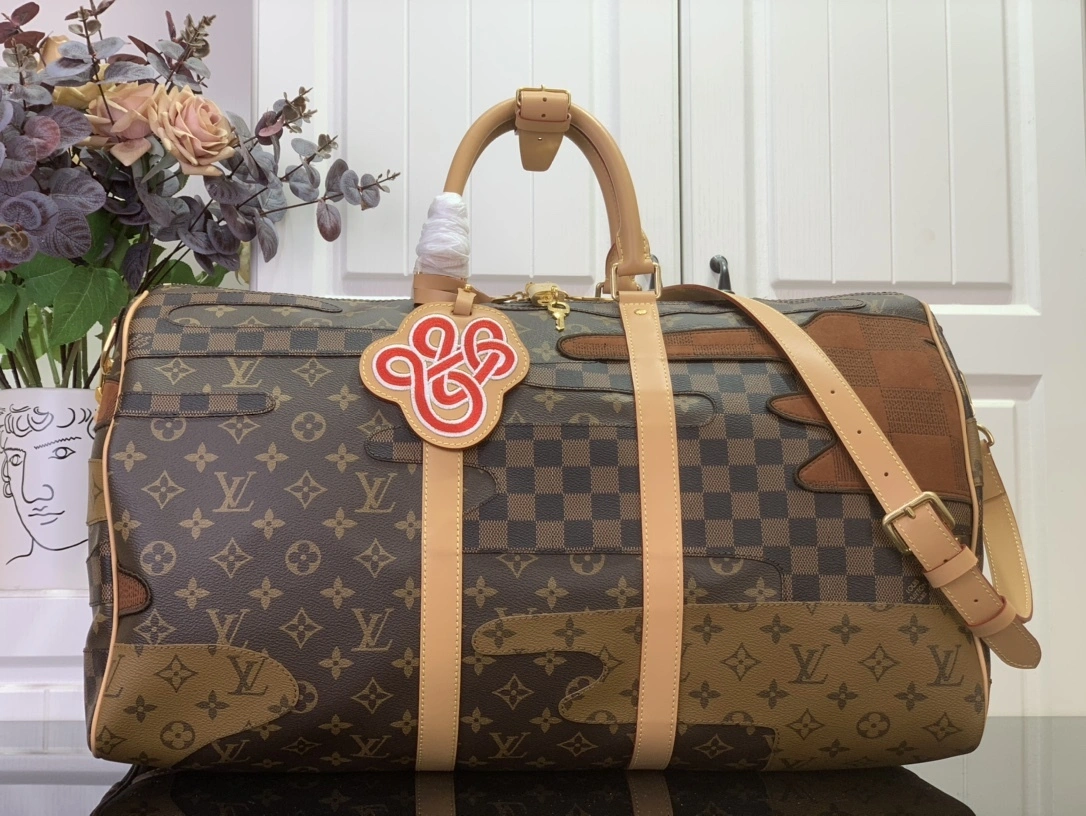 MOMO-- 8V M26119 high quality version Keepall Bandoulière 50 cowhide item:E-B177I1451