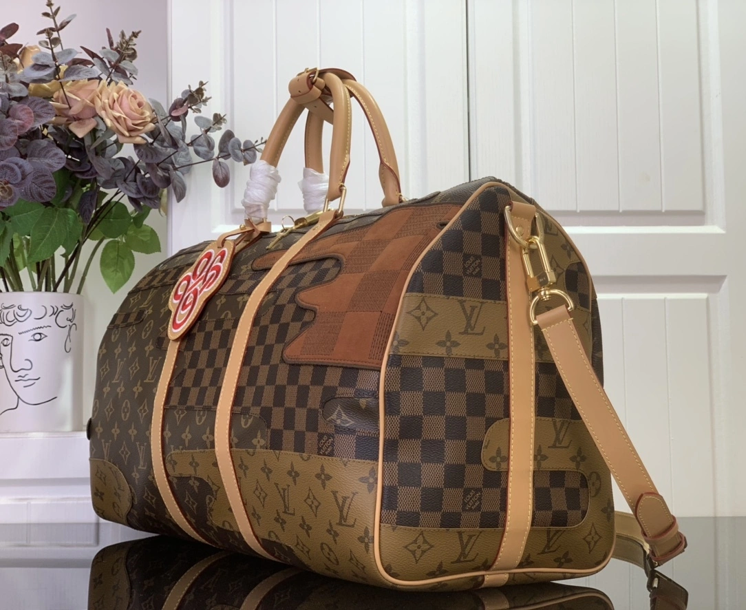 MOMO-- 8V M26119 high quality version Keepall Bandoulière 50 cowhide item:E-B177I1451