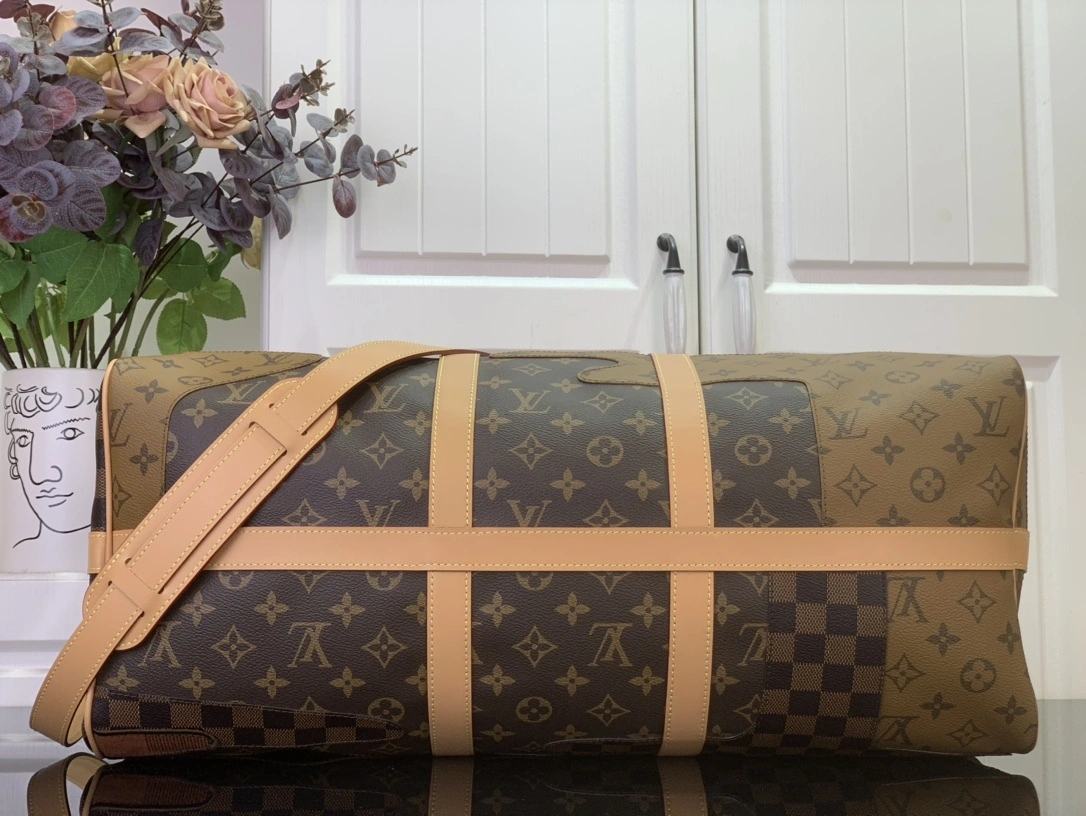 MOMO-- 8V M26119 high quality version Keepall Bandoulière 50 cowhide item:E-B177I1451