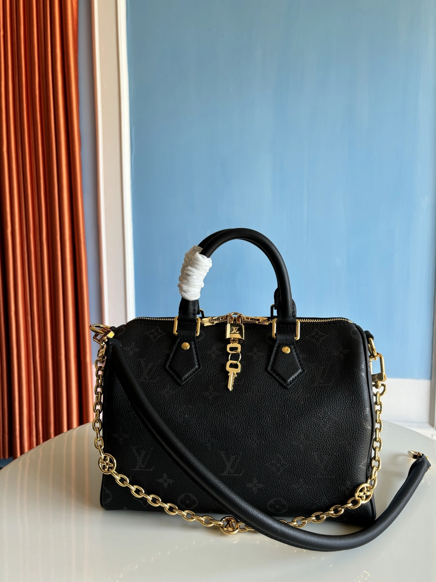 MOMO-- 8V M26486 high quality version Speedy Bandoulière 25 cowhide item:E-B808L1717T