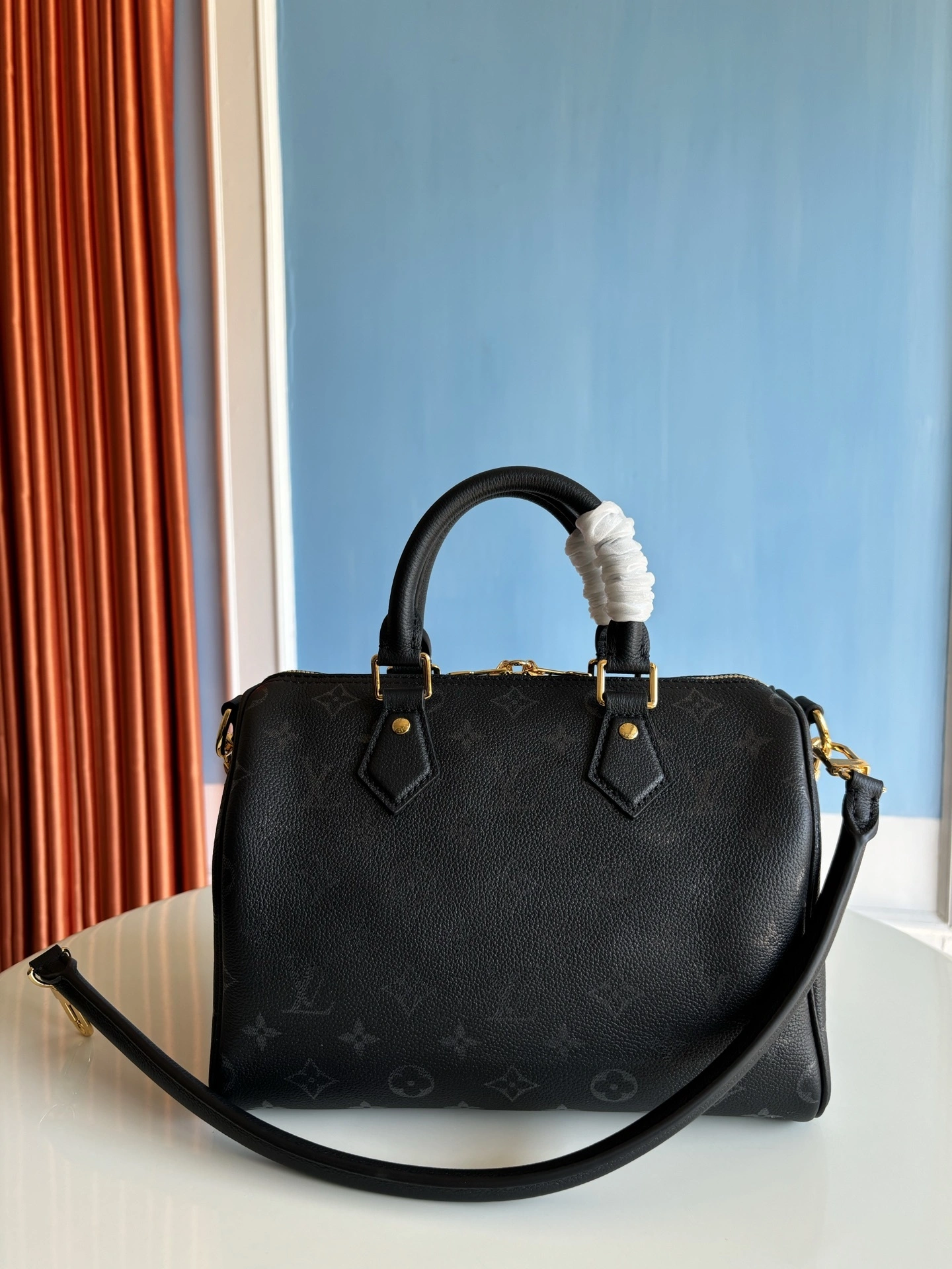 MOMO-- 8V M26486 high quality version Speedy Bandoulière 25 cowhide item:E-B808L1717T