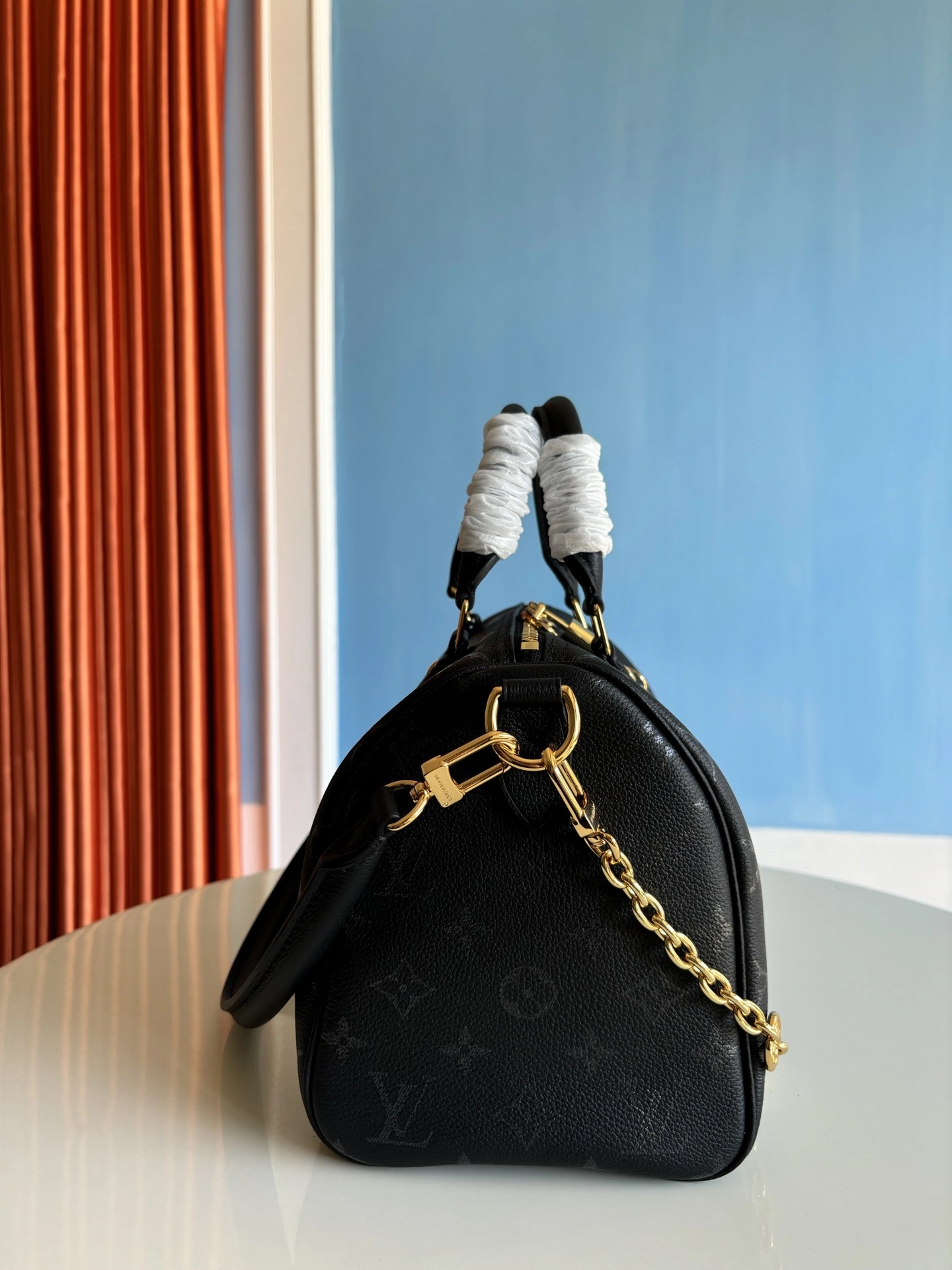 MOMO-- 8V M26486 high quality version Speedy Bandoulière 25 cowhide item:E-B808L1717T