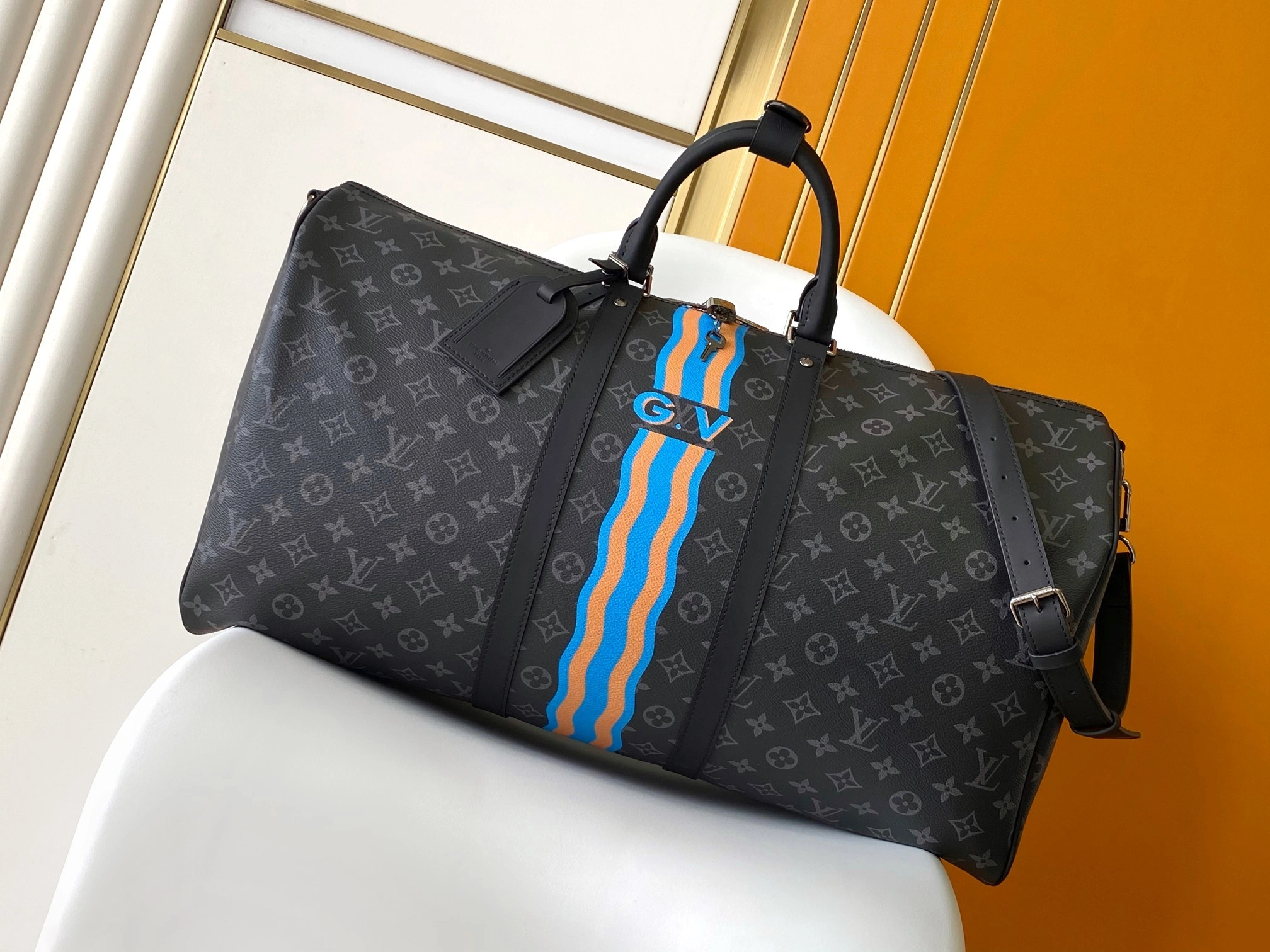 MOMO-- 8V P01951 high quality version Keepall 55 Bandoulière cowhide item:E-B177I0343