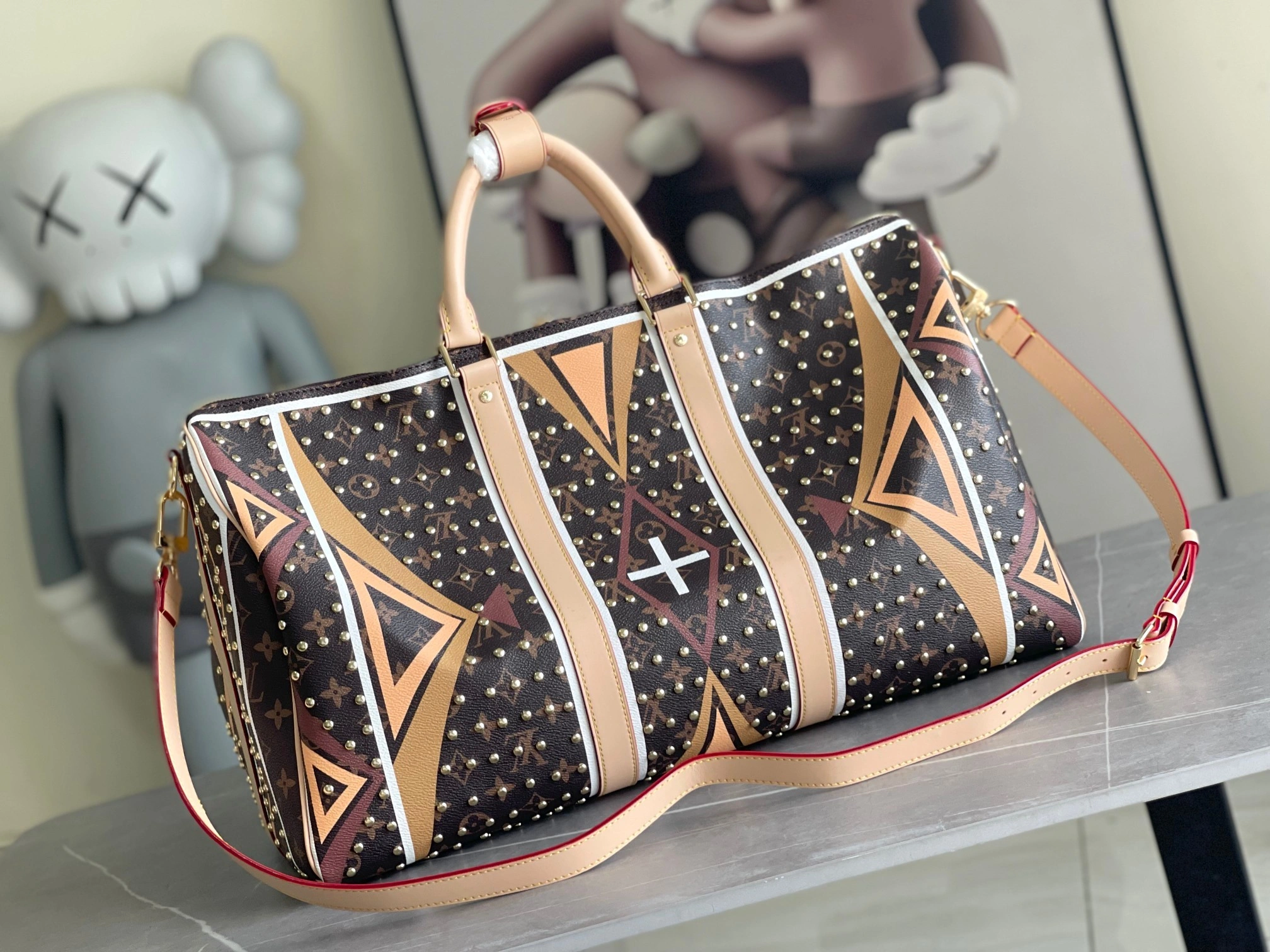 MOMO-- 8v M11577 high quality version Keepall BANDOULIÈRE 50 cowhide item:E-B225A1766