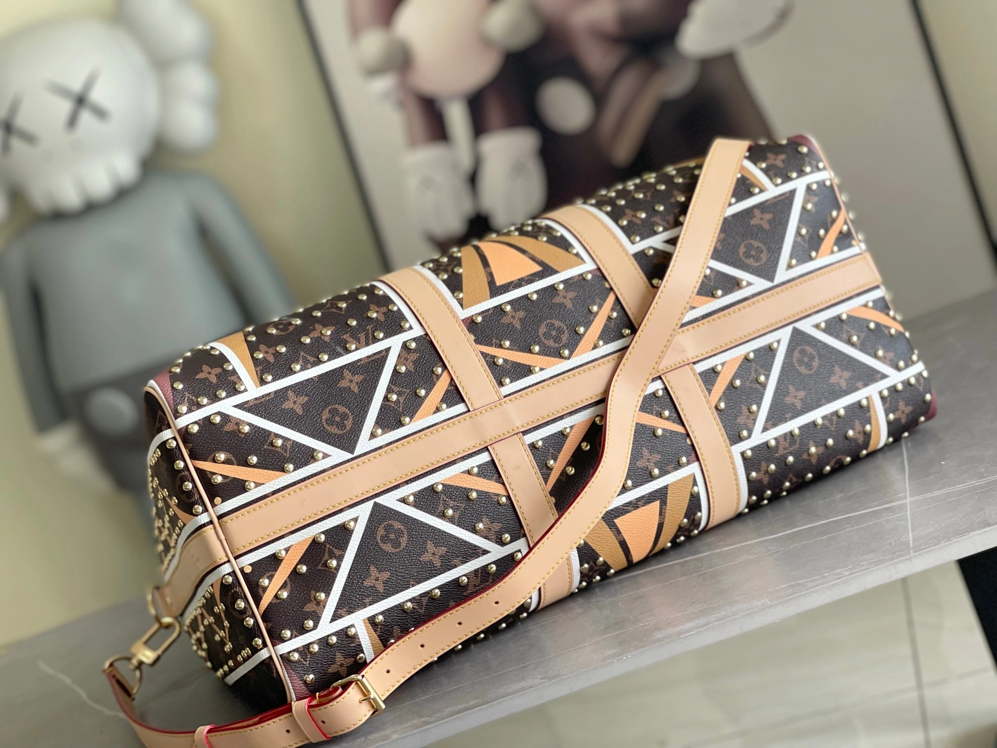MOMO-- 8v M11577 high quality version Keepall BANDOULIÈRE 50 cowhide item:E-B225A1766