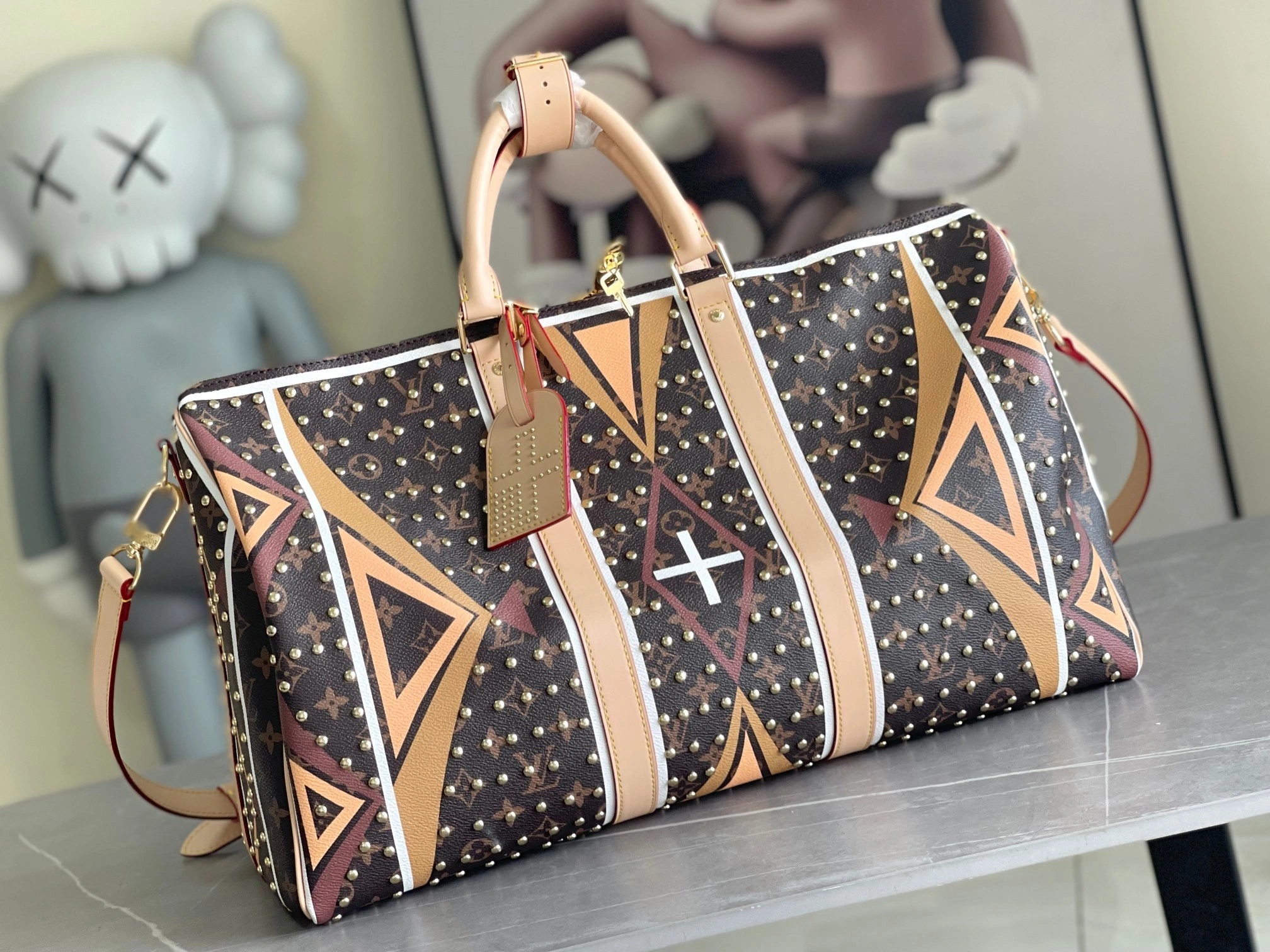 MOMO-- 8v M11577 high quality version Keepall BANDOULIÈRE 50 cowhide item:E-B225A1766