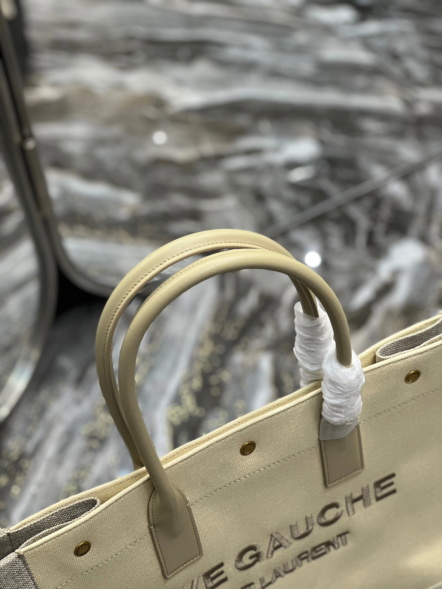 MOMO - high quality version 617481-FAADJ-9784 Rive Gauche Tote Bag item：B-B000I0504C