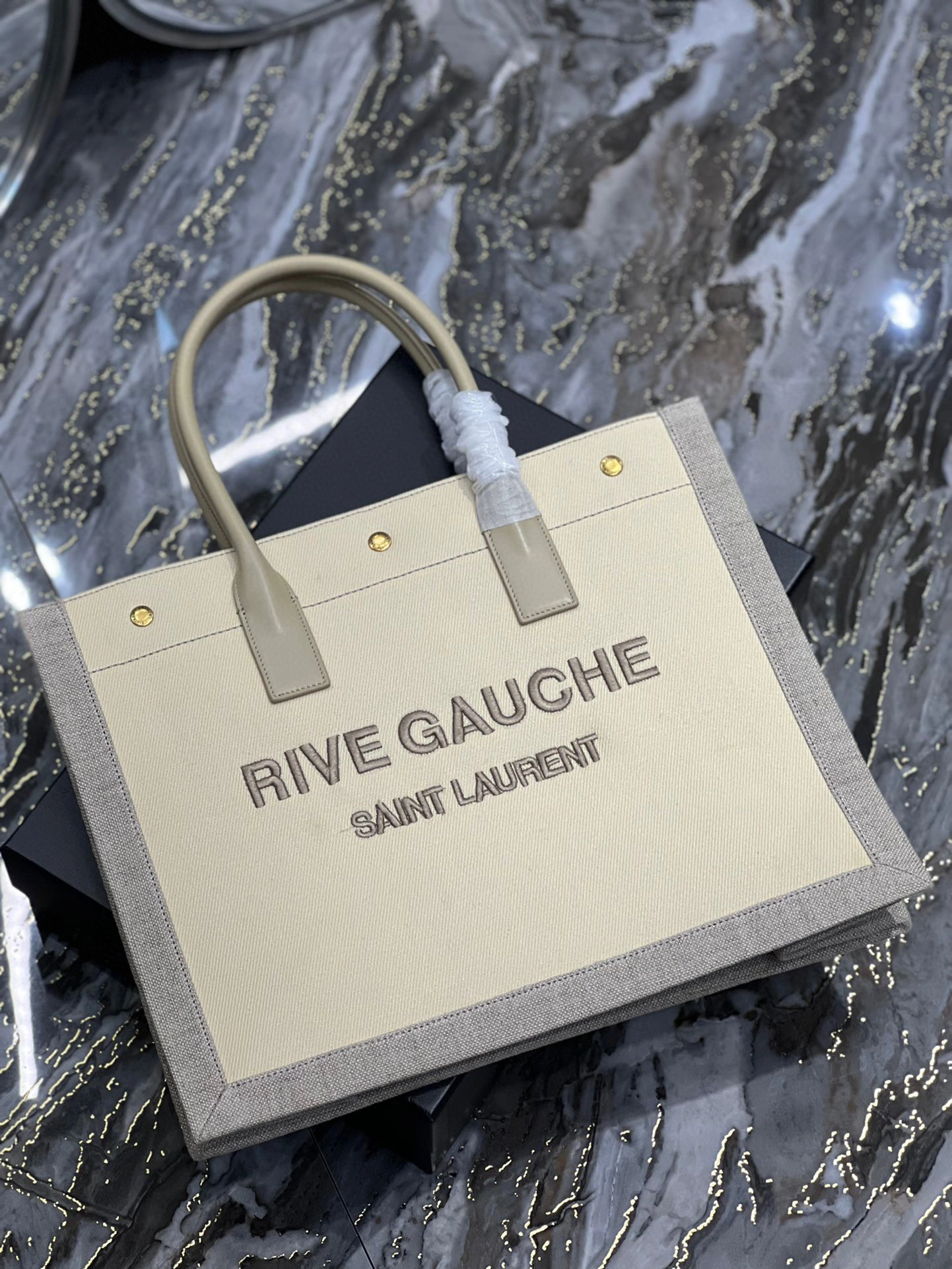 MOMO - high quality version 617481-FAADJ-9784 Rive Gauche Tote Bag item：B-B000I0504C
