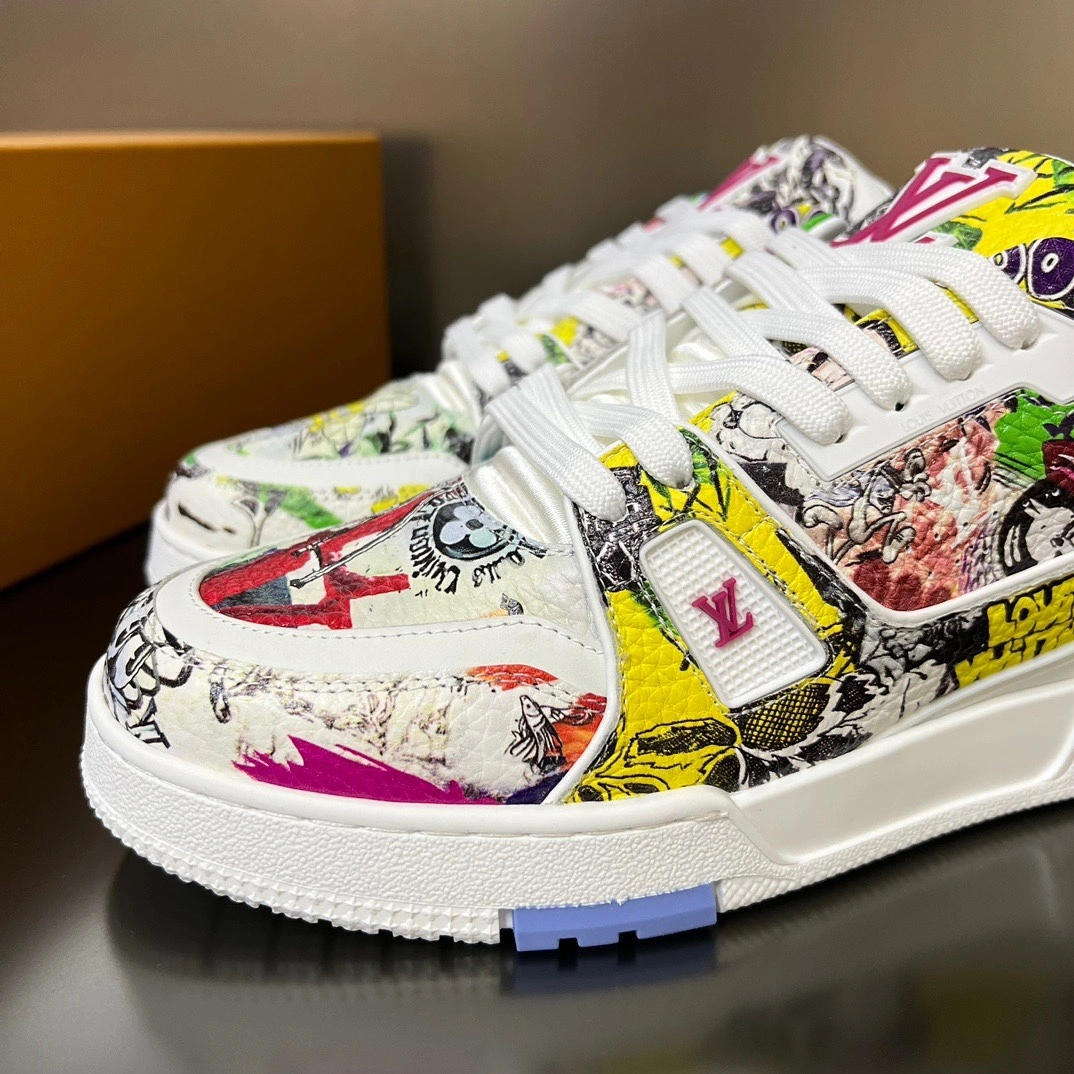 OOBB-- 1AB9XH Calfskin Trainer Monogram Flowers item:D-X158B2303