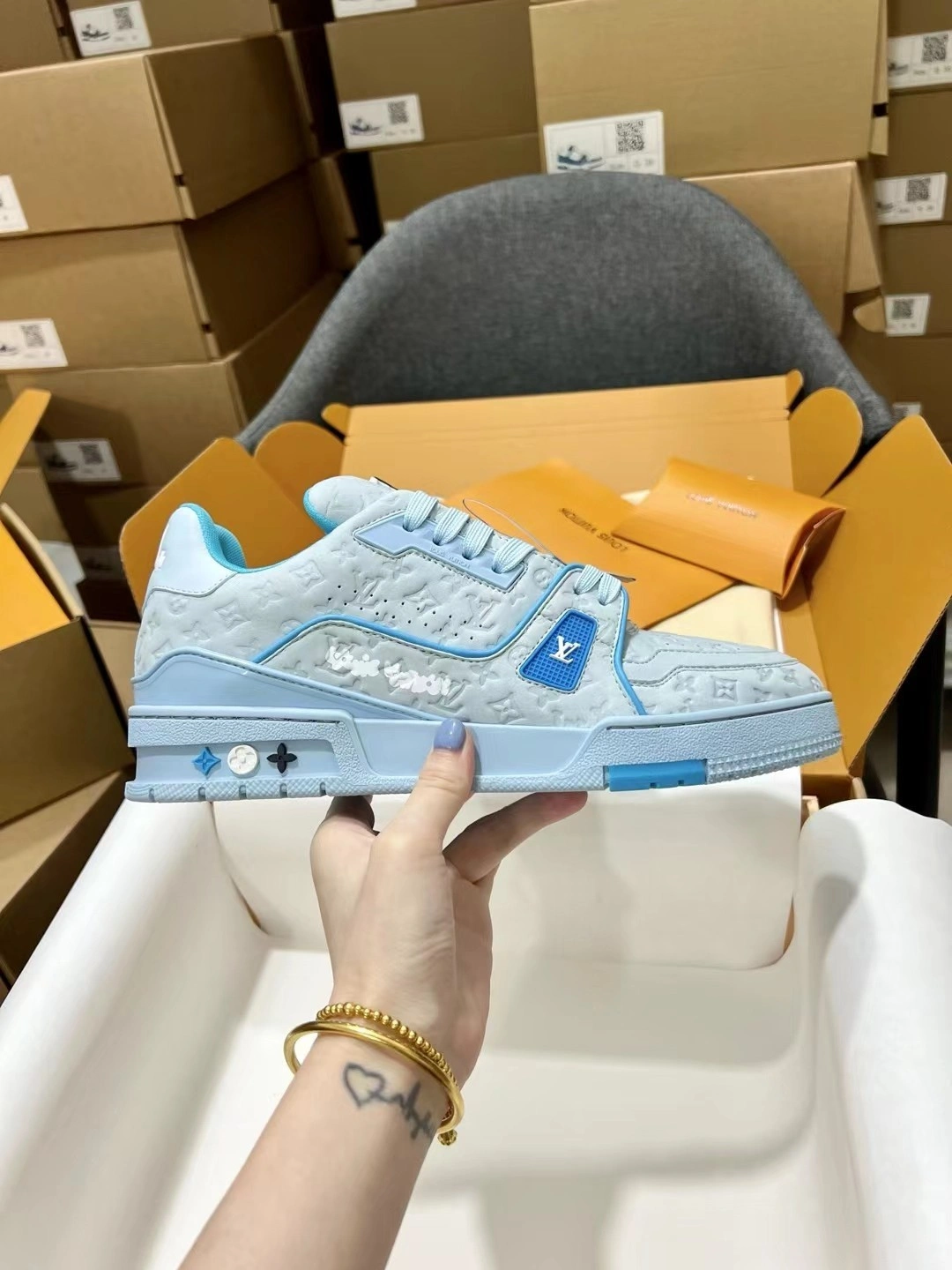 OOBB-- 8V 1ACRY7 L×Tyler trainer Thick soles：3CM cowhide item:D-X187H0135