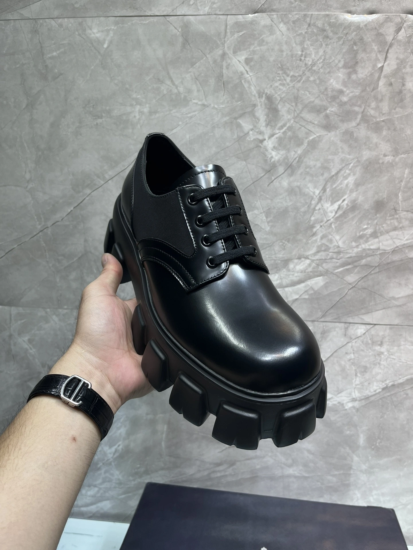 &OOBB-- Pr141 2EE342_3LFR_F0002 Cowhide Thick soles5cm item:D-X000G1595S