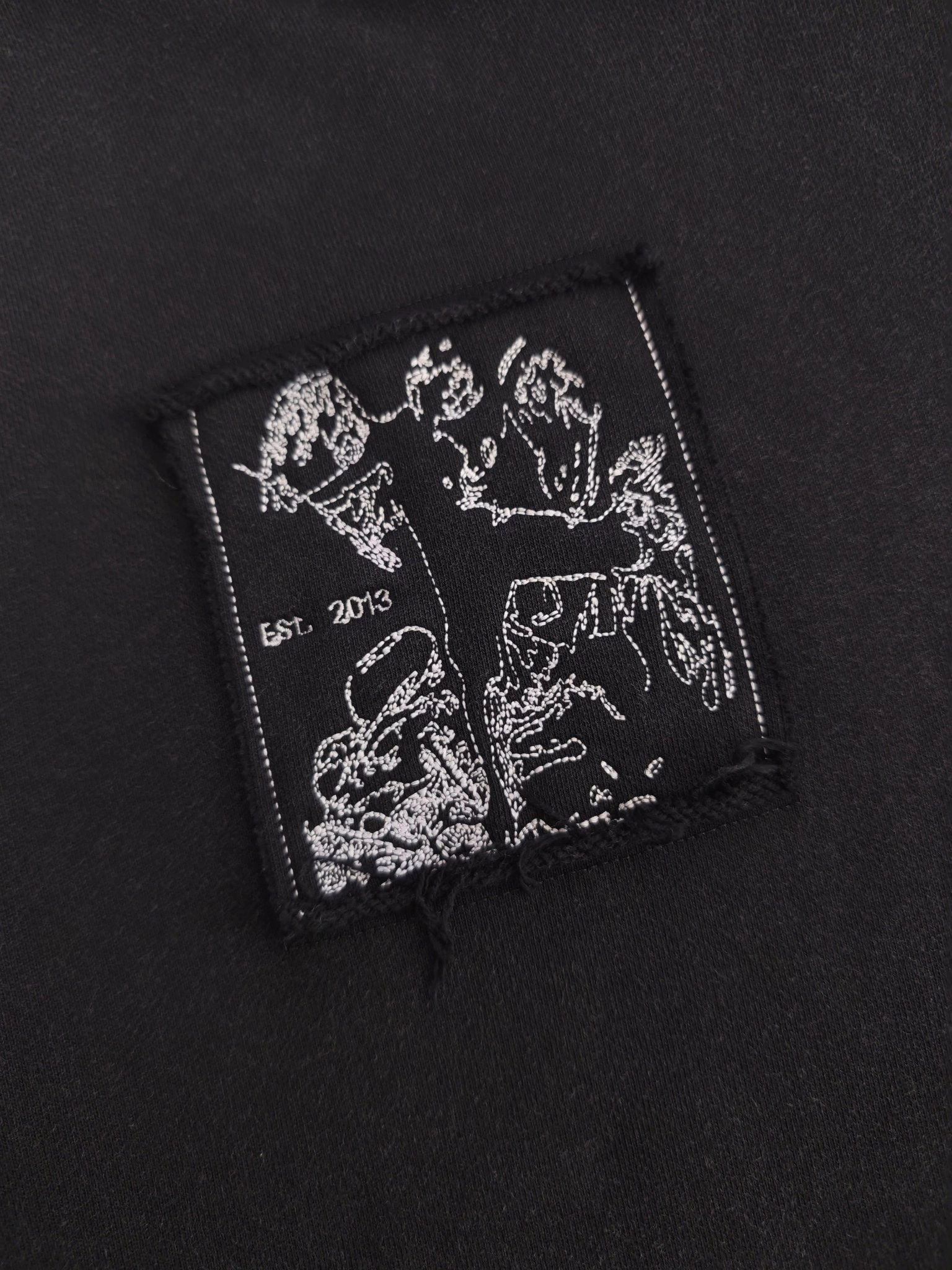 Gemini- Off Whit5 2025AW big cutting hoodie Cotton embroidery oversized item:E-FL29K2101F