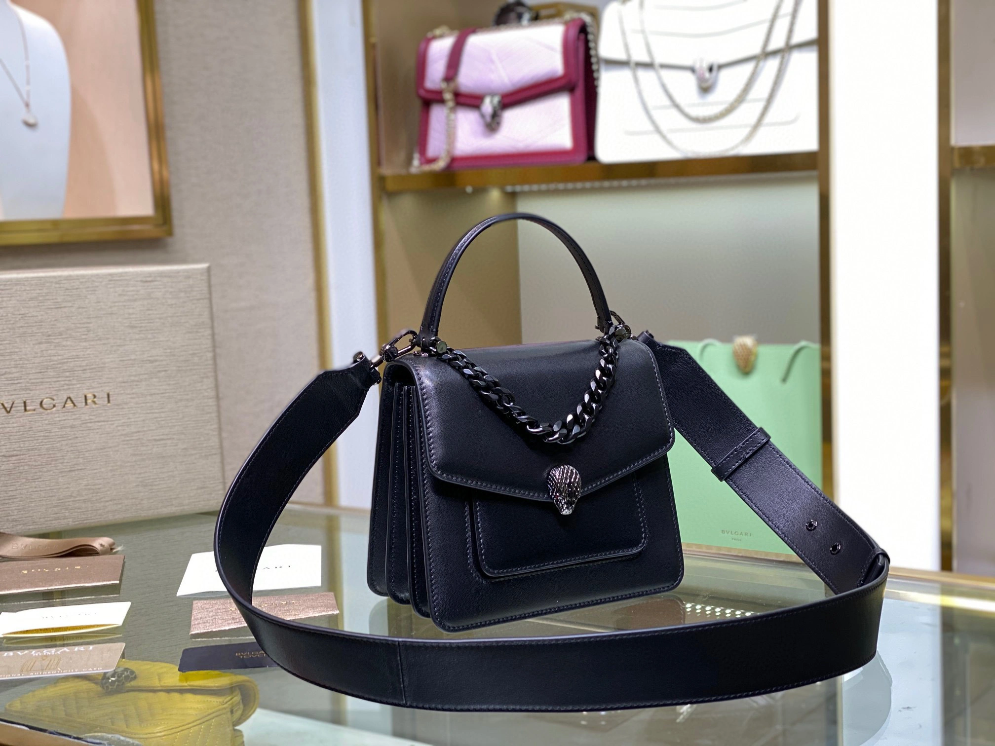 Serpenti Forever’290874 Maxi Chain Lamb skin 2Colour item:B-B563B0603-2