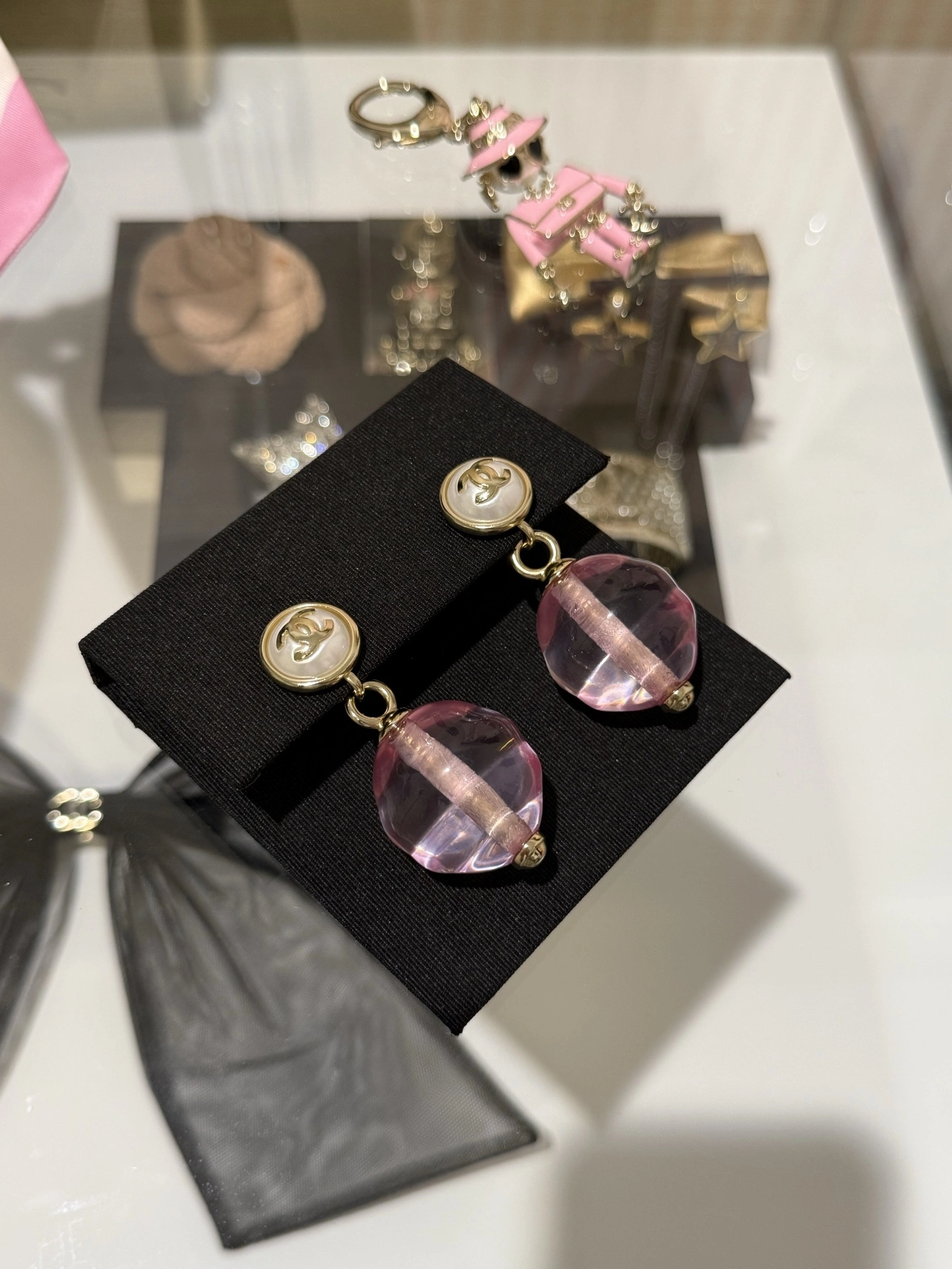 Sparkle Jewelry-- 3h1958 25k earrings 2colour item:E-S392L1383-2H