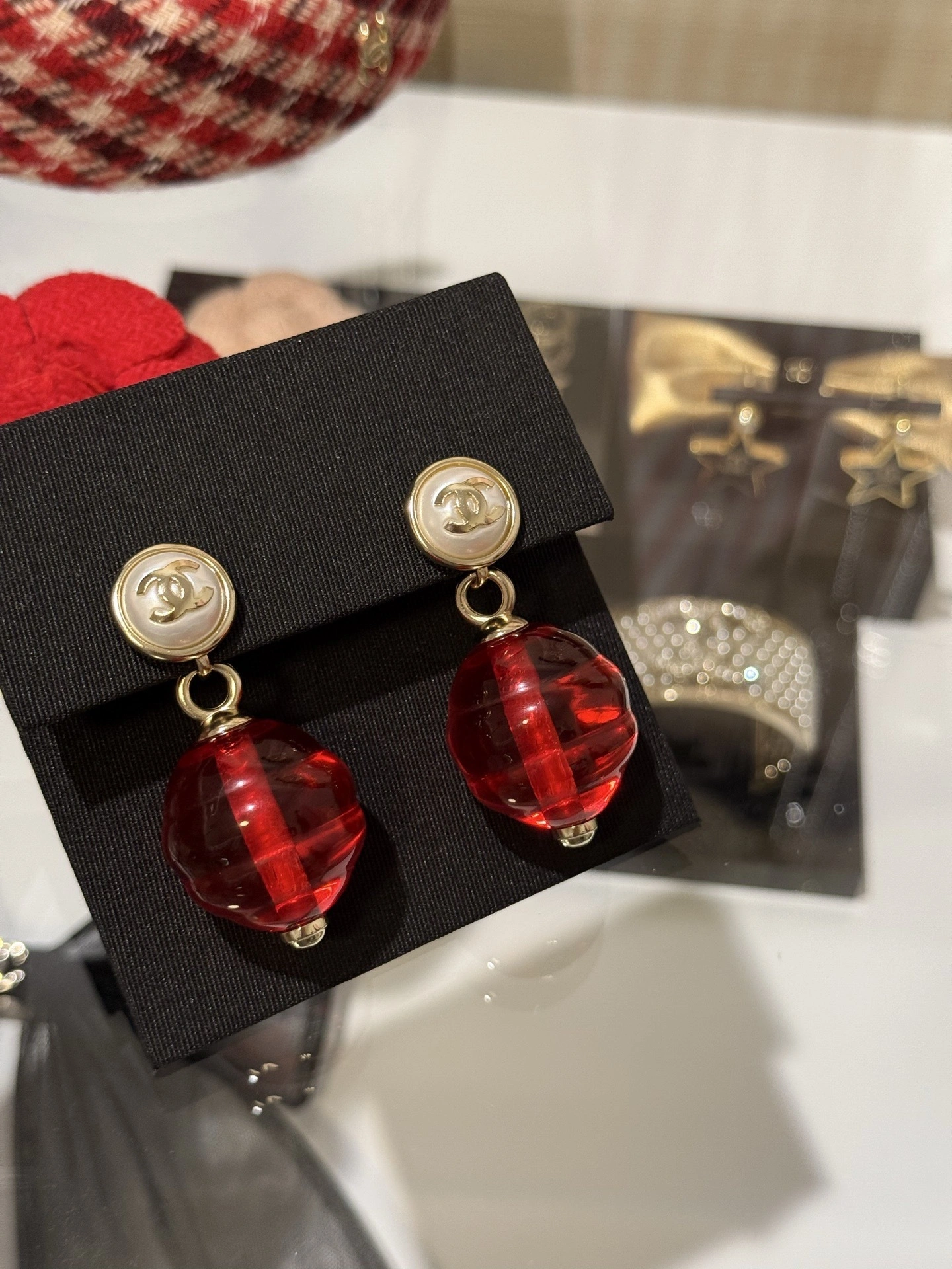 Sparkle Jewelry-- 3h1958 25k earrings 2colour item:E-S392L1383-2H
