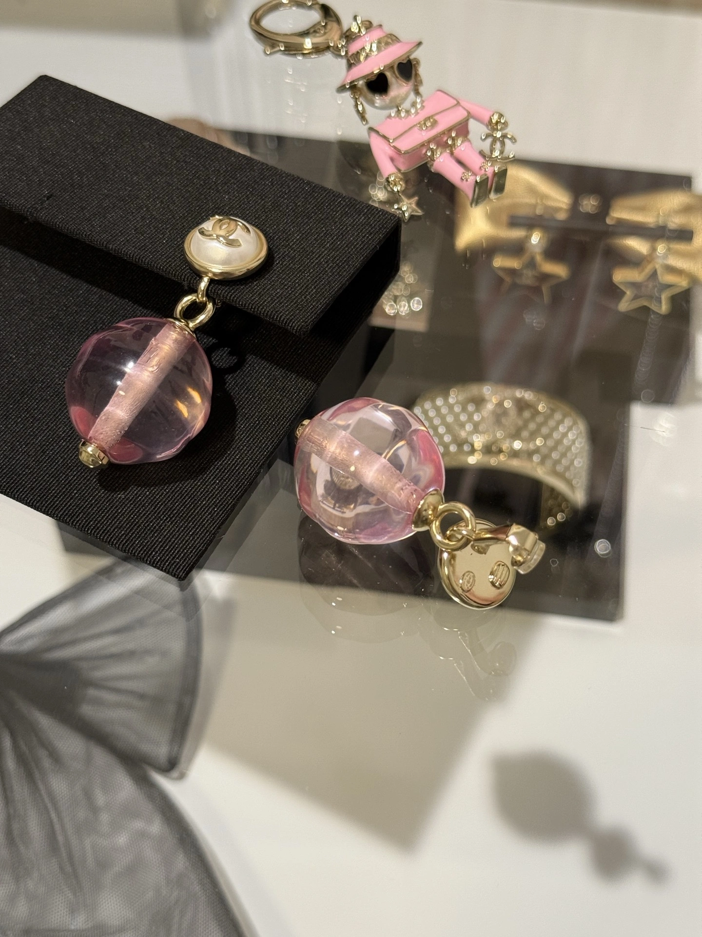 Sparkle Jewelry-- 3h1958 25k earrings 2colour item:E-S392L1383-2H