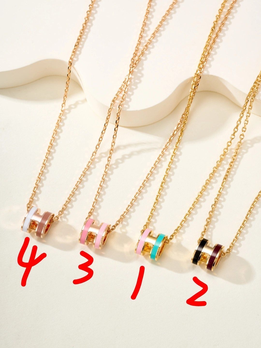 Sparkle Jewelry-- H5r75s Mini Pop H Rocabar necklace 4Colour item:F-S092A0801-4H