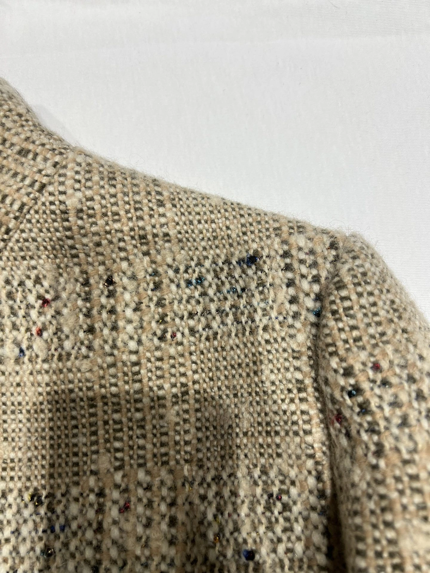 Victoria-- 8oro Pi191 Spagna Jacket in Speckled Bouclé Wool Tweed Speckled Straight-Leg Pants suit Wool item:E-F140L1933H