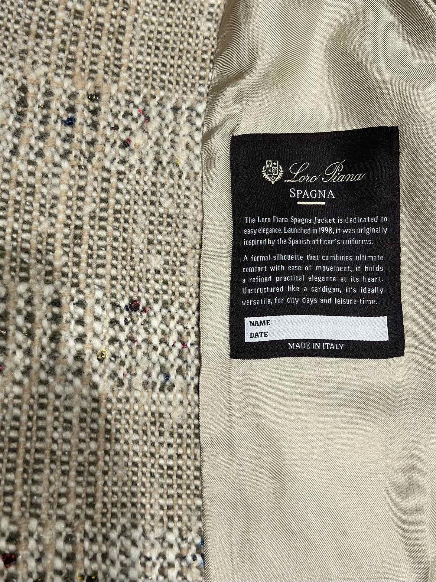 Victoria-- 8oro Pi191 Spagna Jacket in Speckled Bouclé Wool Tweed Speckled Straight-Leg Pants suit Wool item:E-F140L1933H