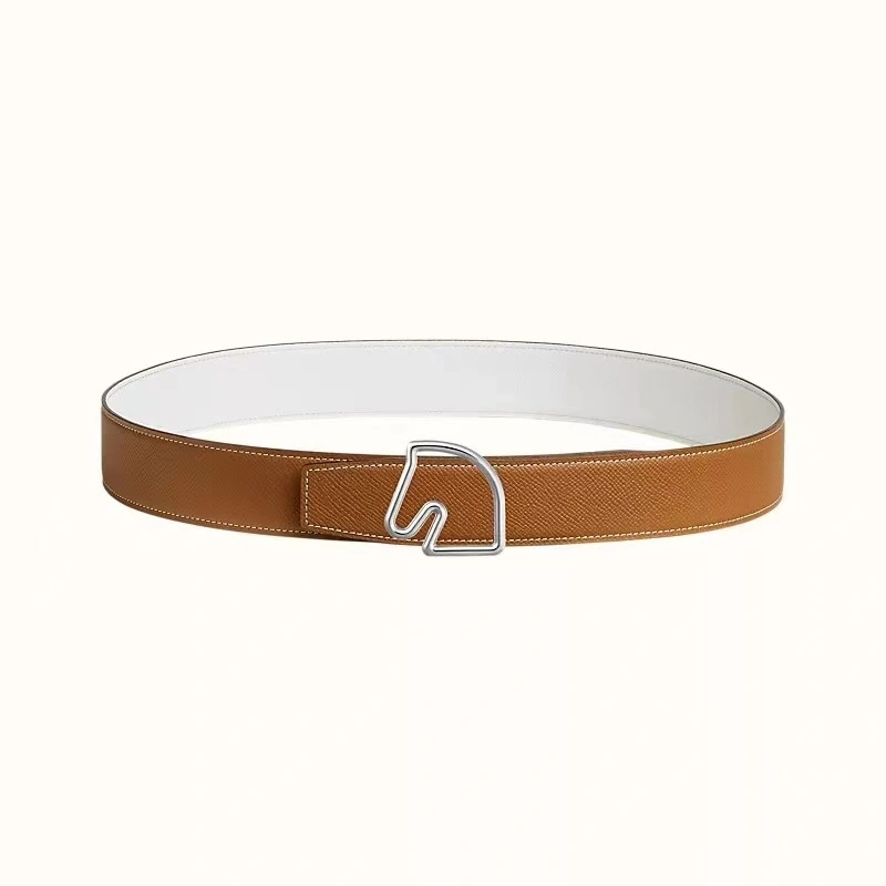 Barbara-- TETE DE CHEVAL BELT BUCKLE & REVERSIBLE LEATHER STRAP 38MM epsom item:C-S333B25134