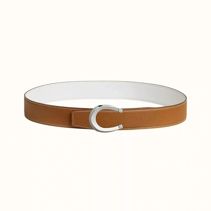 Barbara-- TETE DE CHEVAL BELT BUCKLE & REVERSIBLE LEATHER STRAP 38MM epsom item:C-S333B25136